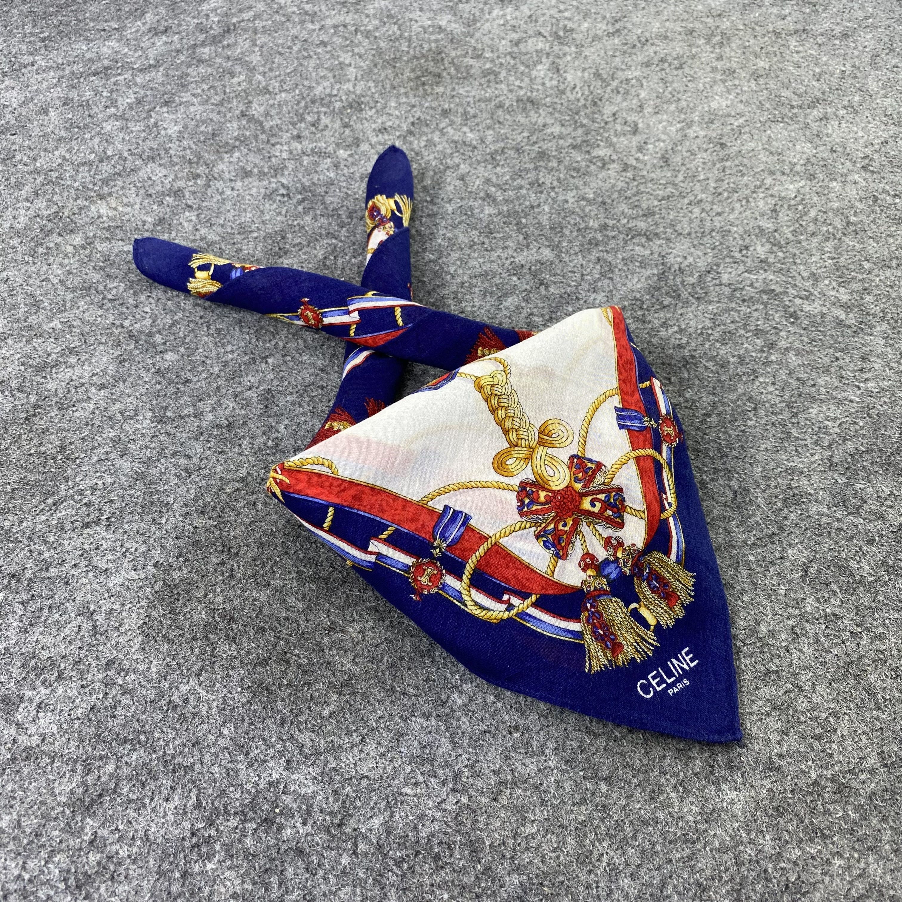 Celine × Vintage Celine Handkerchief / Bandana / Neckerchief /Headscarf-B1005 Size ONE SIZE - 1 Thumbnail