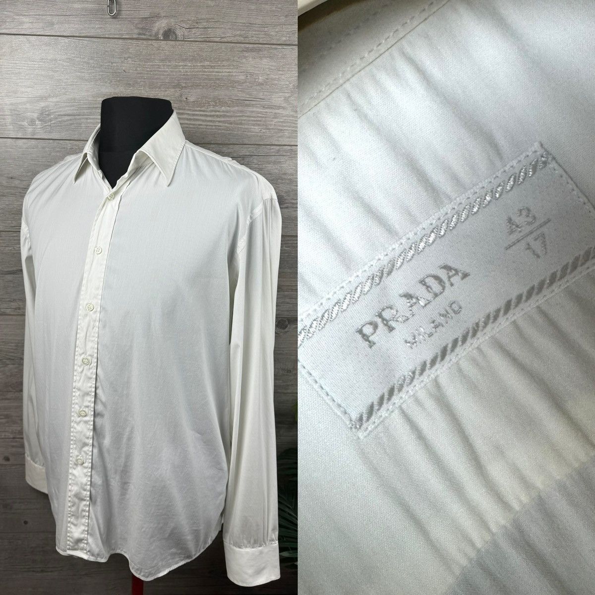 Prada Prada Milano Long-sleeved shirt Luxury polo Size US L / EU 52-54 / 3 - 1 Thumbnail