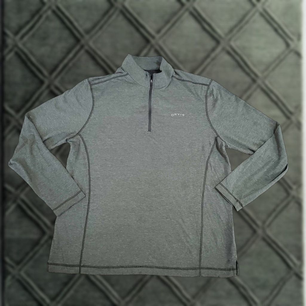 Orvis Orvis Outdoor Performance Shirt Long Sleeve M 1/4 Zip Green Logo Breathable Lightweight Moisture Wicking Quick Dry Classic Regular Men Size US M / EU 48-50 / 2 - 1 Thumbnail