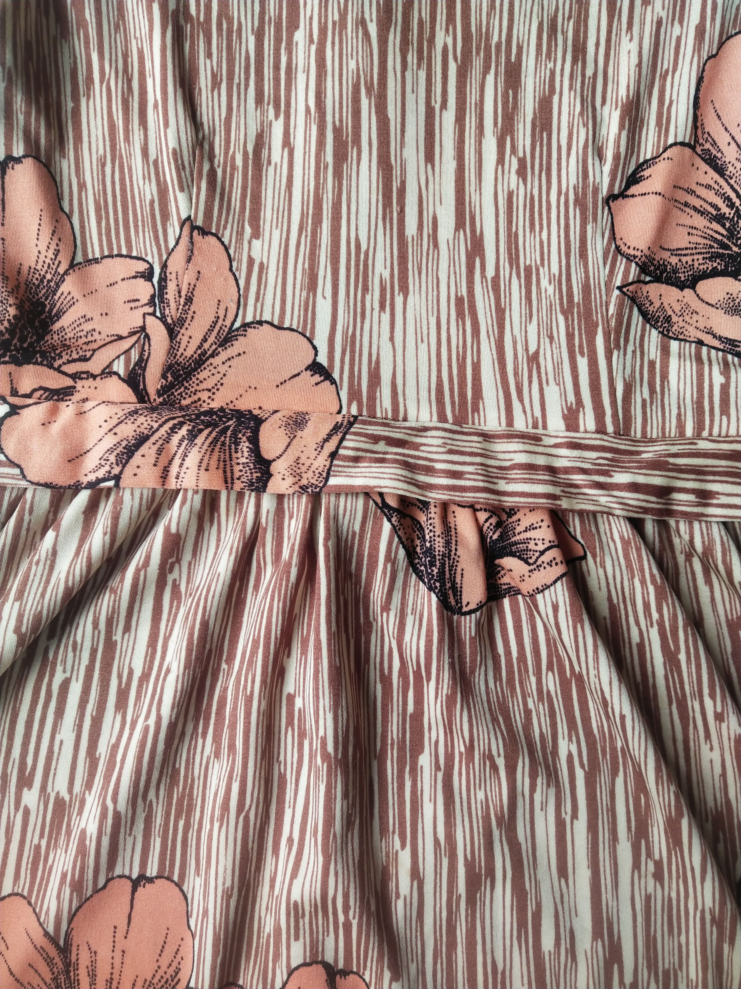 Hanae Mori 1970s Hanae Mori Vivid Floral Abstract Nylon Dress Vintage Size S / US 4 / IT 40 - 4 Thumbnail