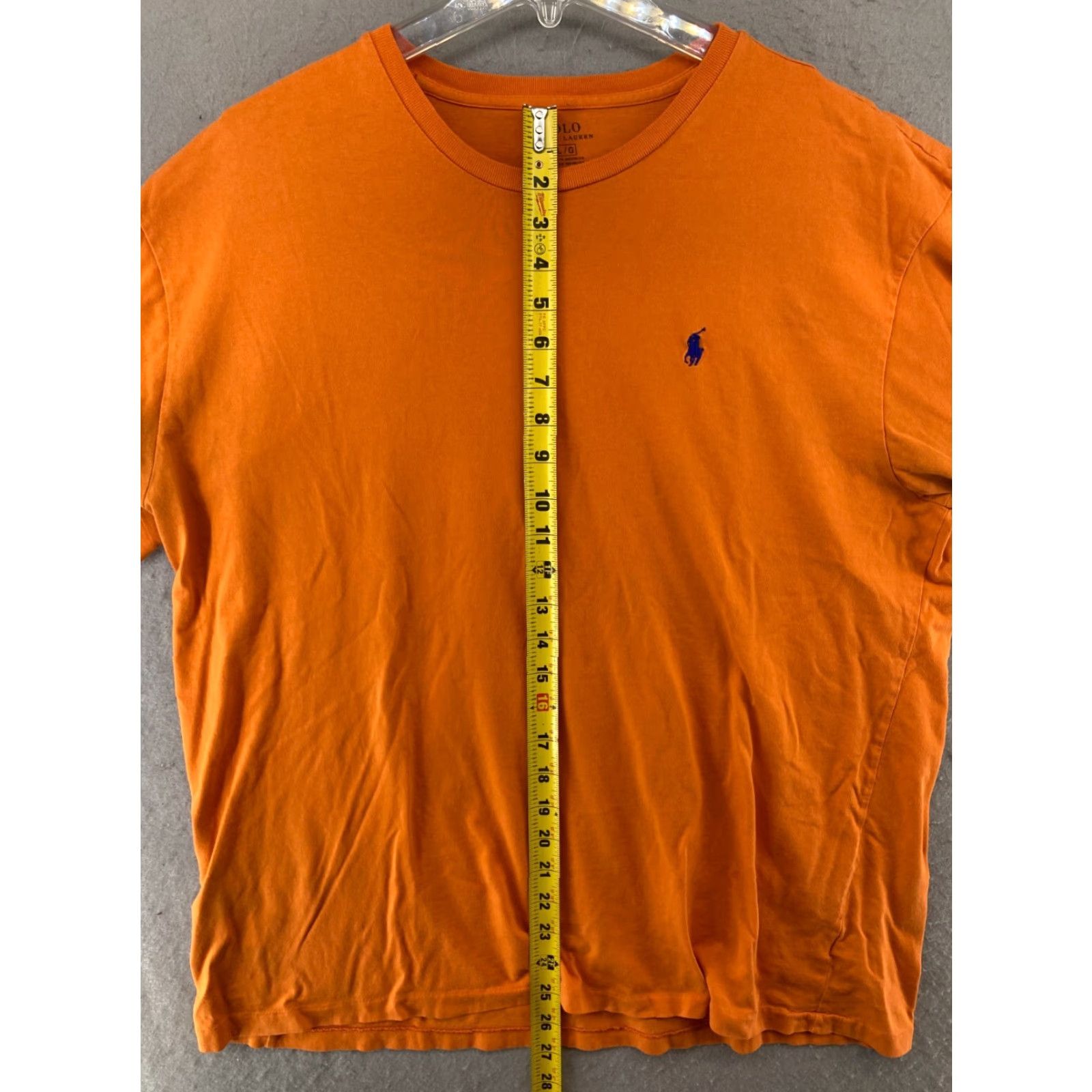 Polo Ralph Lauren Polo Ralph Lauren Men's T-Shirt Large Orange Solid Crew Neck Regular Fit Size US L / EU 52-54 / 3 - 3 Thumbnail