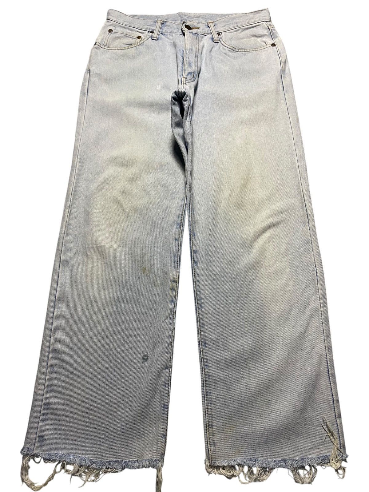 Vintage Japanese Brand Edwin Light Faded Wash Frayer Jeans