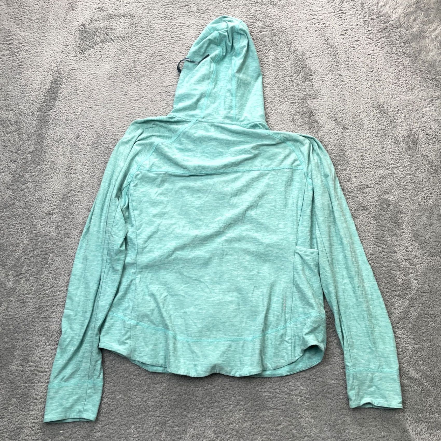 Vintage Title Nine Hoodie Womens XL Blue Space Dye Vital Stretch Full Zip Size XL / US 12-14 / IT 48-50 - 2 Thumbnail