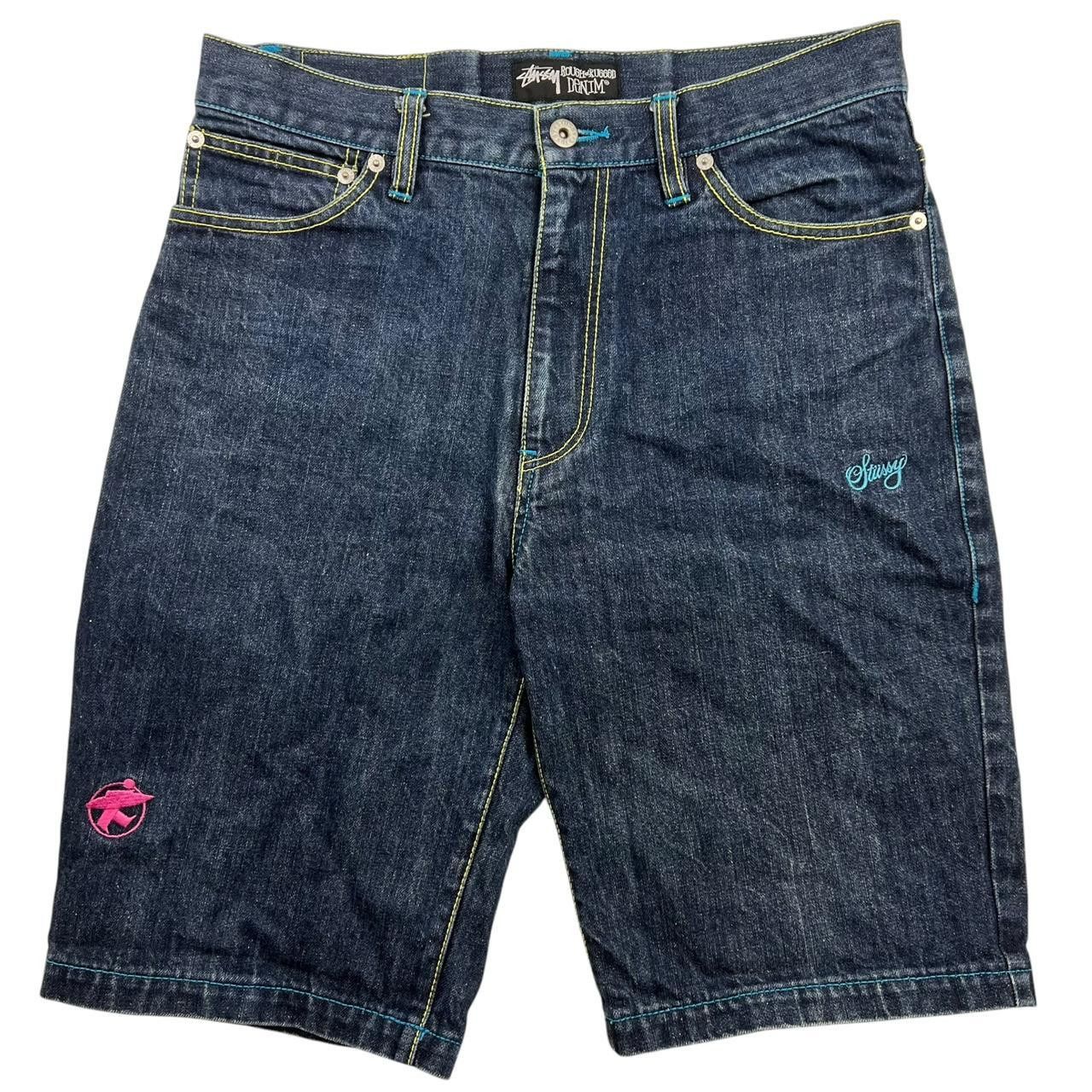 Stussy Vintage Stussy Embroidered Denim Shorts / Jorts - Waist 32 Size US 32 / EU 48 - 2 Thumbnail