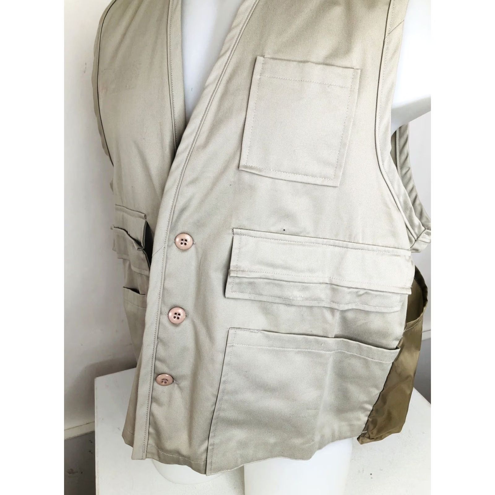 Vintage GAME WINNER Vest - Hunting - Mens L Beige - Old Stock with Tags - New w Tags - J11 Size US L / EU 52-54 / 3 - 3 Thumbnail