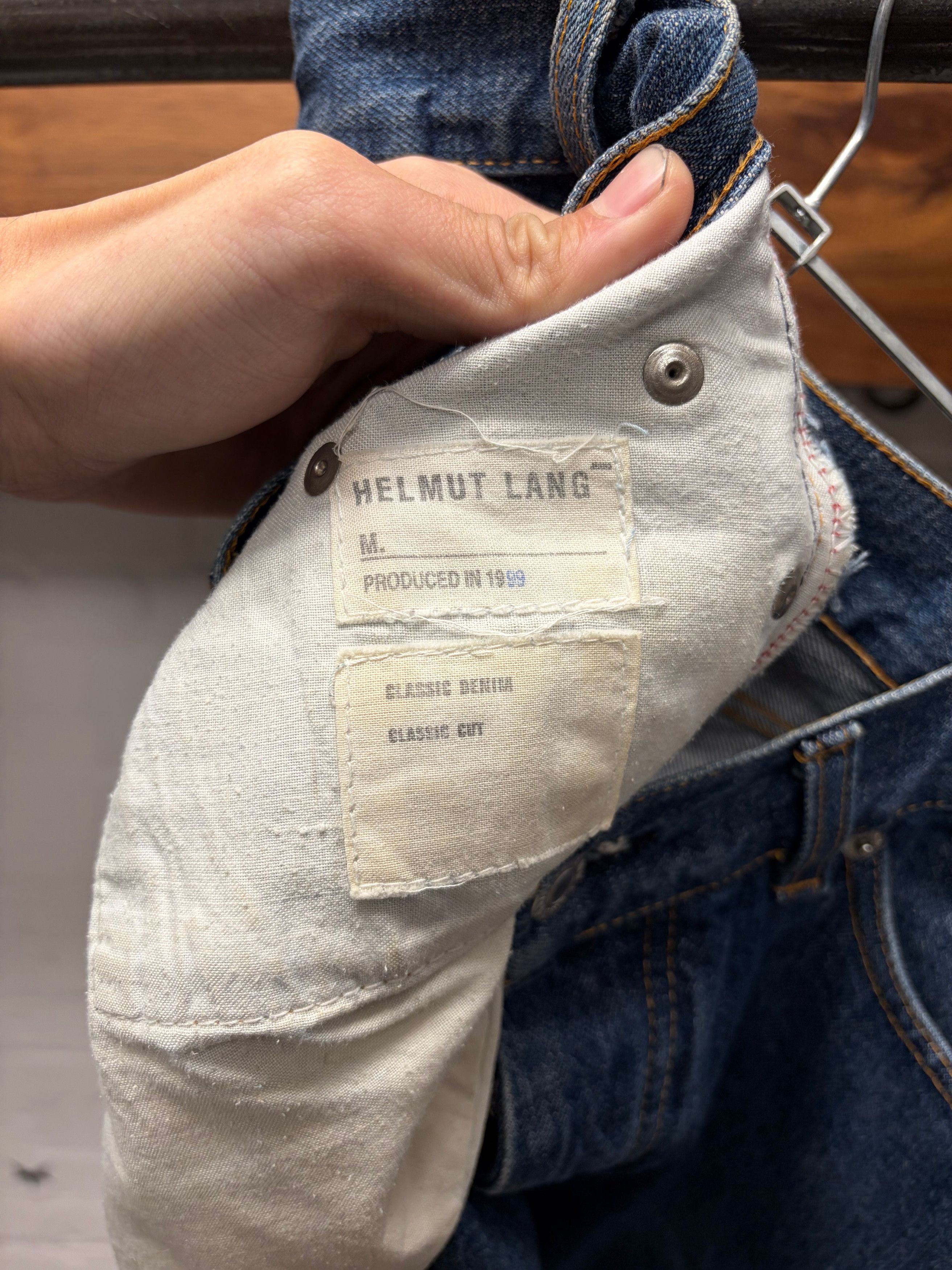 Helmut Lang Vintage 1999 Helmut Lang ‘Classic Denim’ Blue Bootcut Jeans Size US 31 - 3 Thumbnail