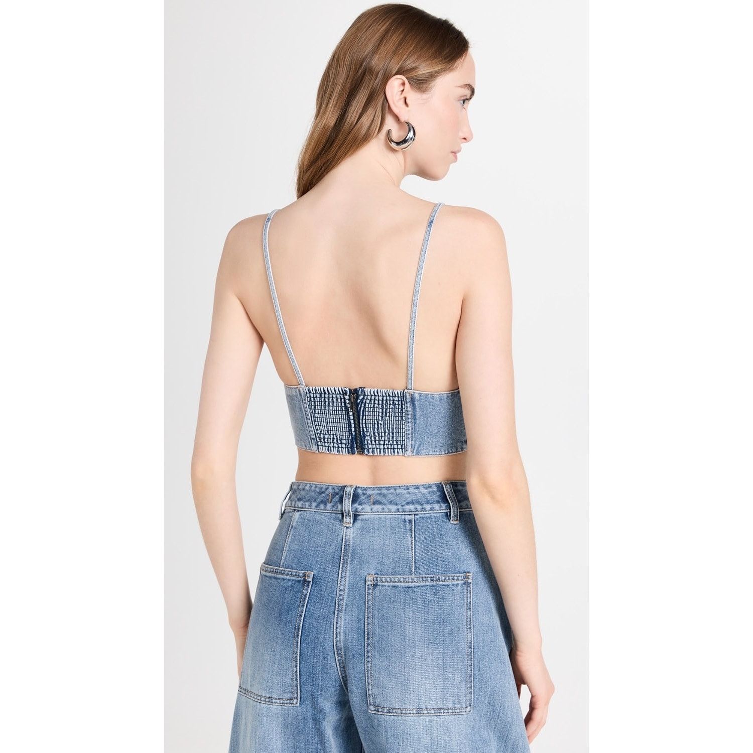Alice + Olivia Alice + Olivia Carli Denim Bra Top Rockstar Blue jean size 2 Size XS / US 0-2 / IT 36-38 - 5 Thumbnail