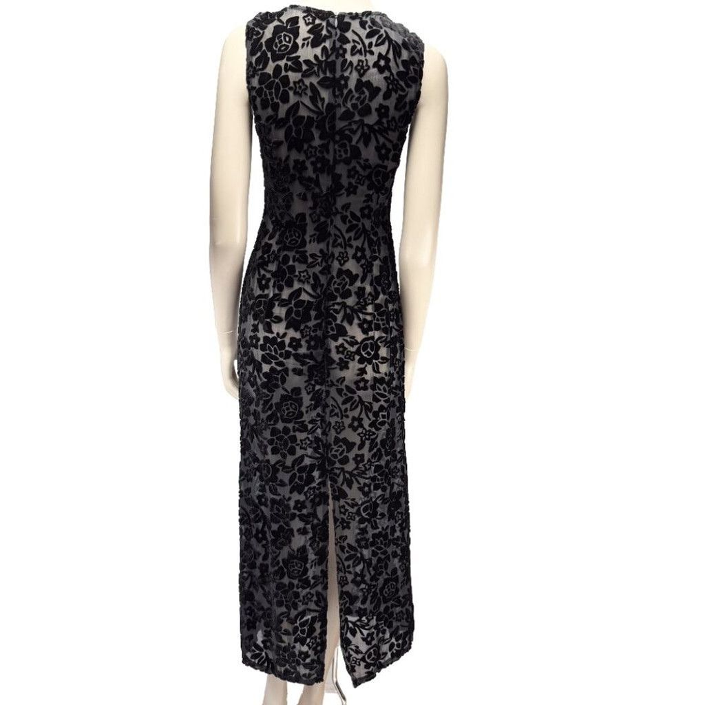 The Unbranded Brand VINTAGE Velvet Back Slit Sheat Fitted Long Dress sz S Ptp Size M / US 6-8 / IT 42-44 - 3 Thumbnail