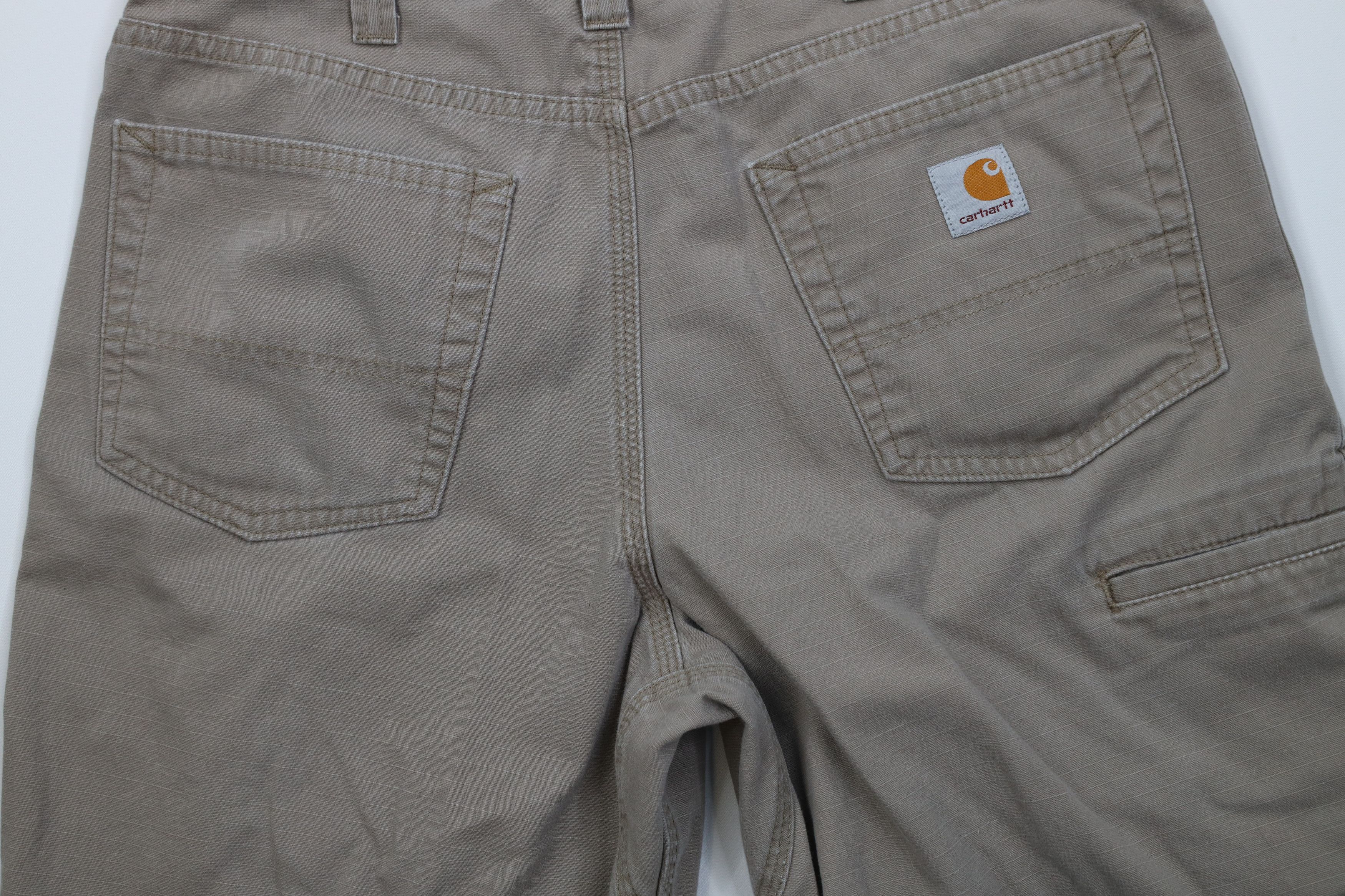 Carhartt Vintage Y2K Carhartt Spell Ripstop Above Knee Shorts Beige Size US 33 - 9 Thumbnail