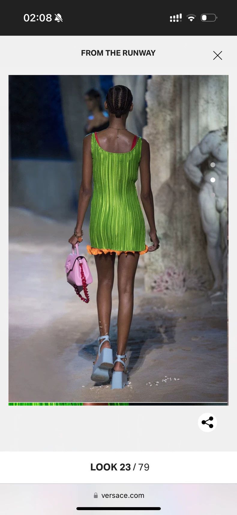 Versace Versace Resort series little green dress Size S / US 4 / IT 40 - 3 Thumbnail