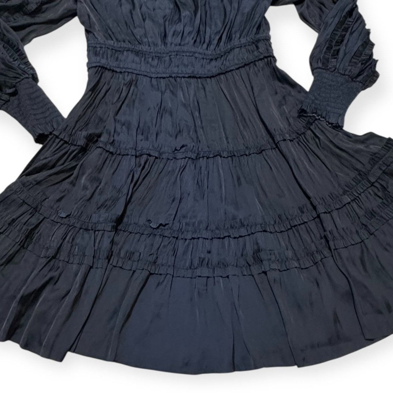Ulla Johnson Ulla Johnson Gemma Plissé Mini Dress Midnight, Size 84NWT Size S / US 4 / IT 40 - 10 Thumbnail