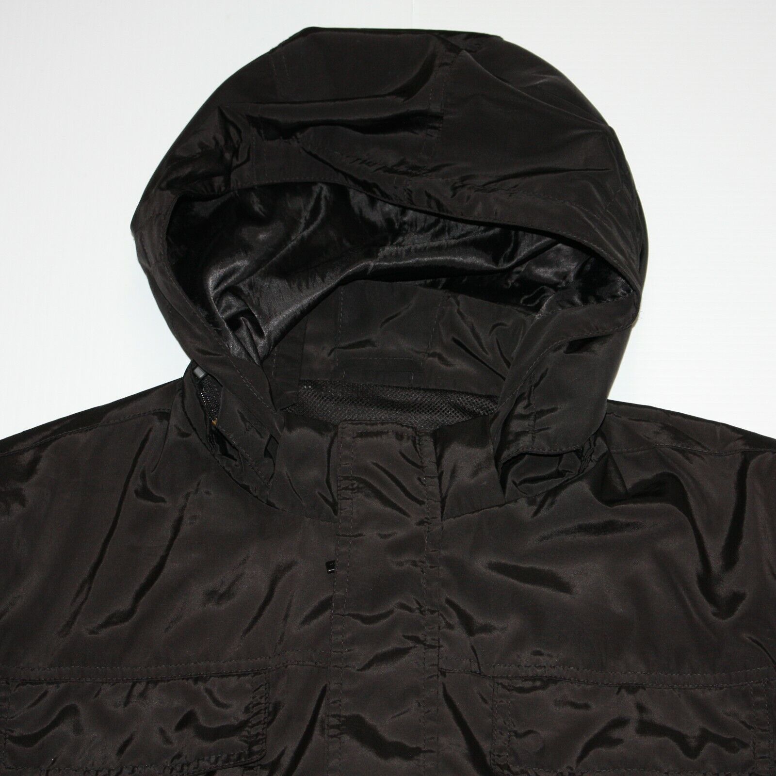 Kenneth Cole Black Nylon Blend Hooded Windbreaker Jacket size L Size US L / EU 52-54 / 3 - 2 Thumbnail