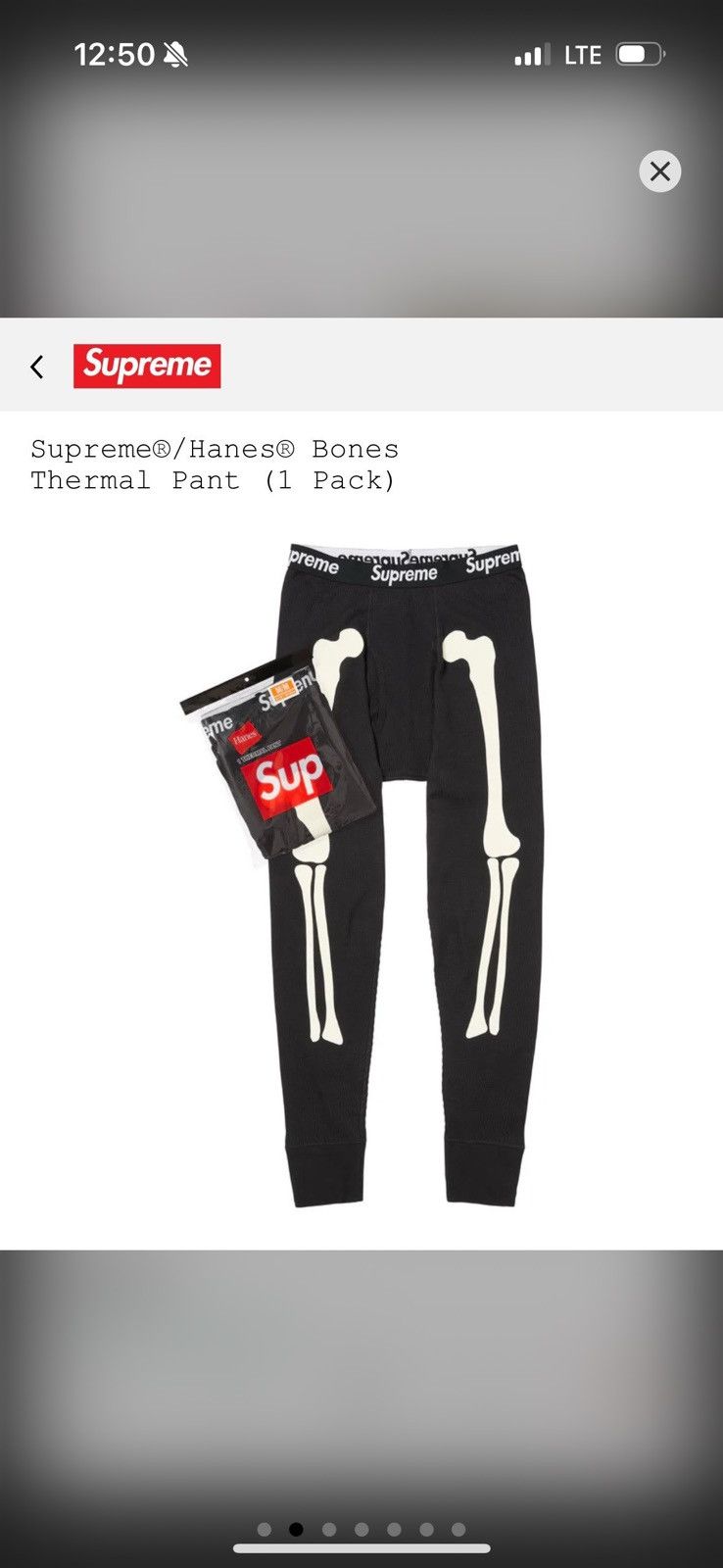 Supreme Hanes Bone Thermal | Grailed