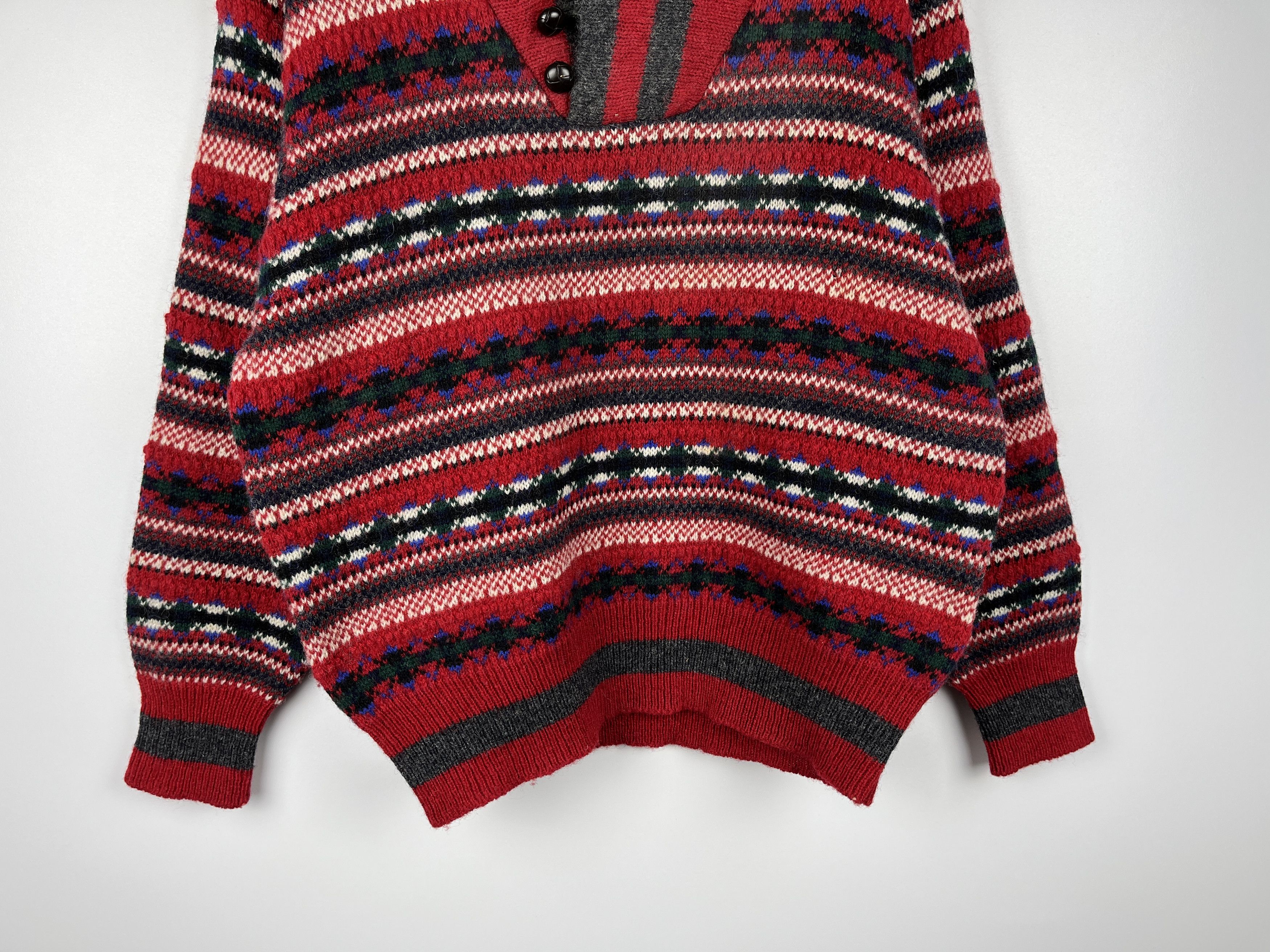 Vintage Vintage Principles Shetland Wool Isle Shawl Sweater Jumper Size US S / EU 44-46 / 1 - 4 Thumbnail