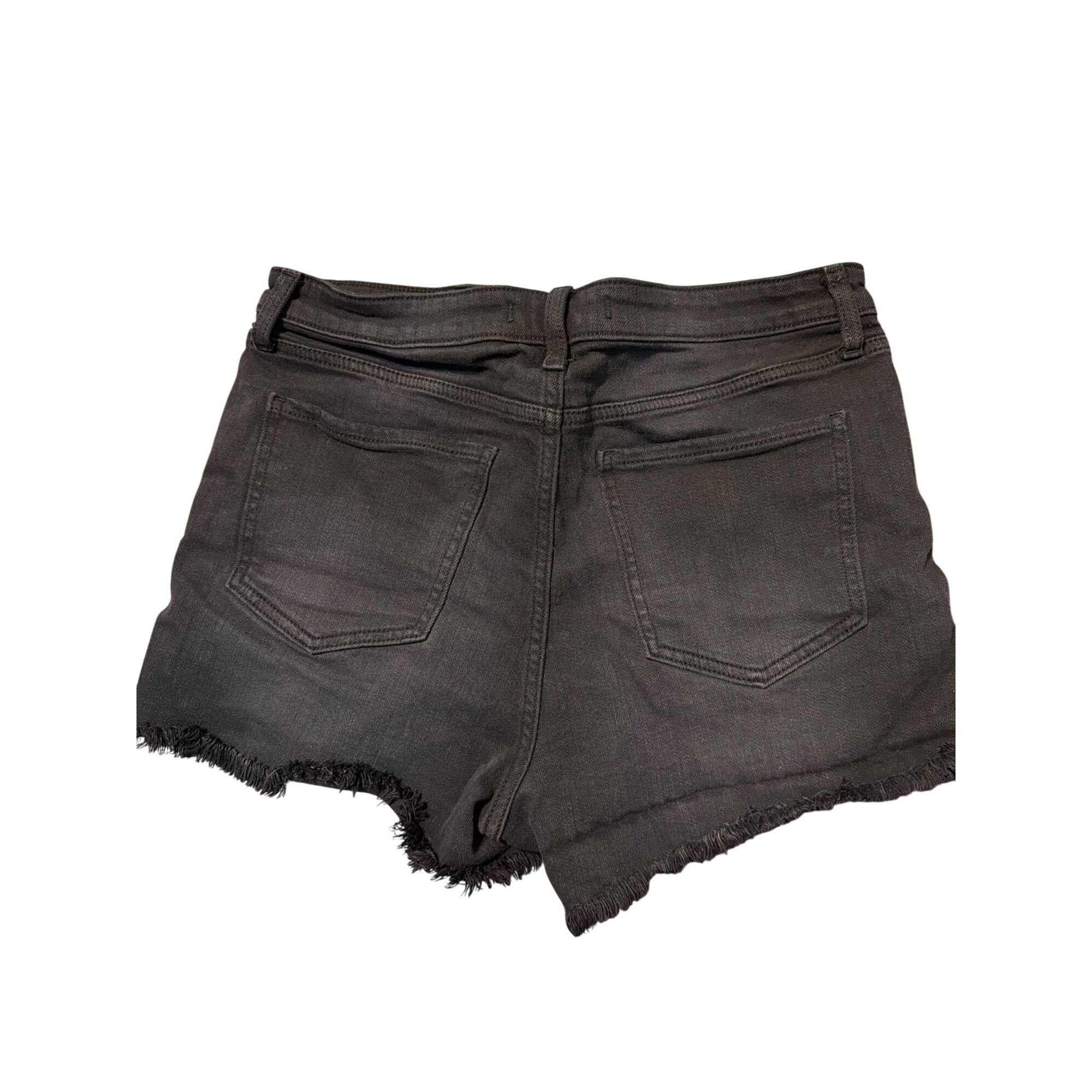 Other Eunina Lulu Super High Rise Black Distressed Cutoff Denim Je Size 31" - 2 Thumbnail
