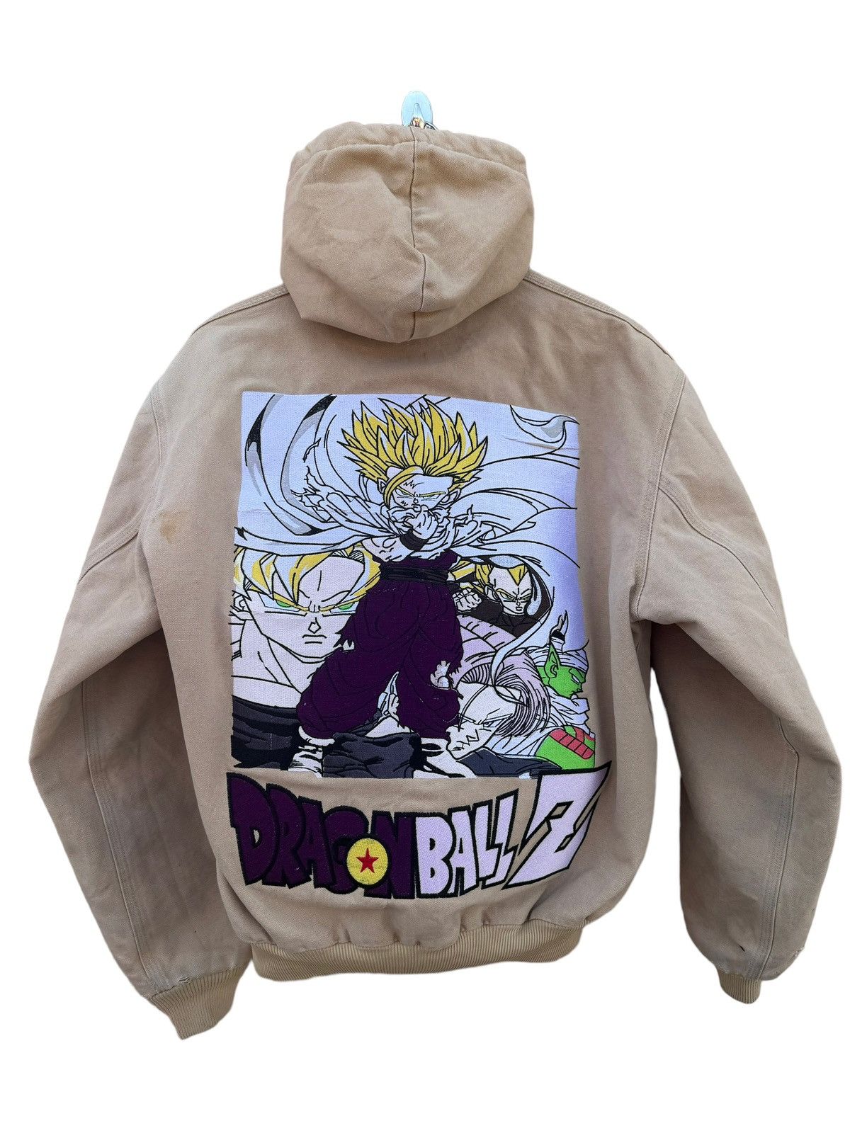 image of Lighttan Carhartt Cell Games Coat Goku Vegeta Dbz Supe in Light Tan, Men's (Size Small)