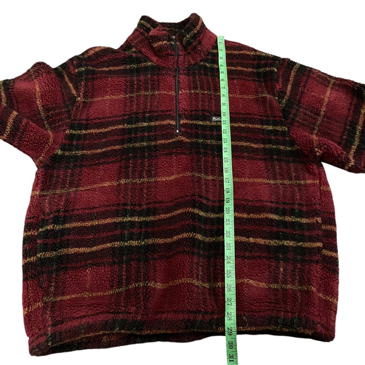Vintage × Woolrich Woolen Mills Vintage Woolrich Tartan Plaid Half Zip Fleece Size US XL / EU 56 / 4 - 12 Thumbnail