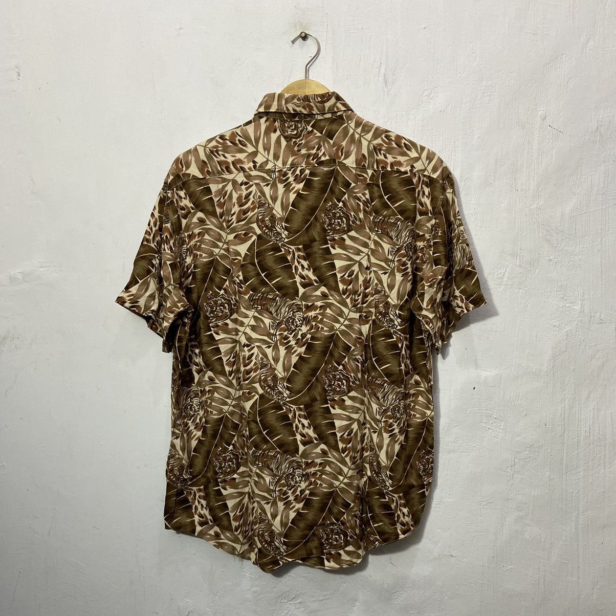 Japanese Brand Machope Casual 100% Rayon Shirt Pattern Full Tree Size US L / EU 52-54 / 3 - 6 Thumbnail