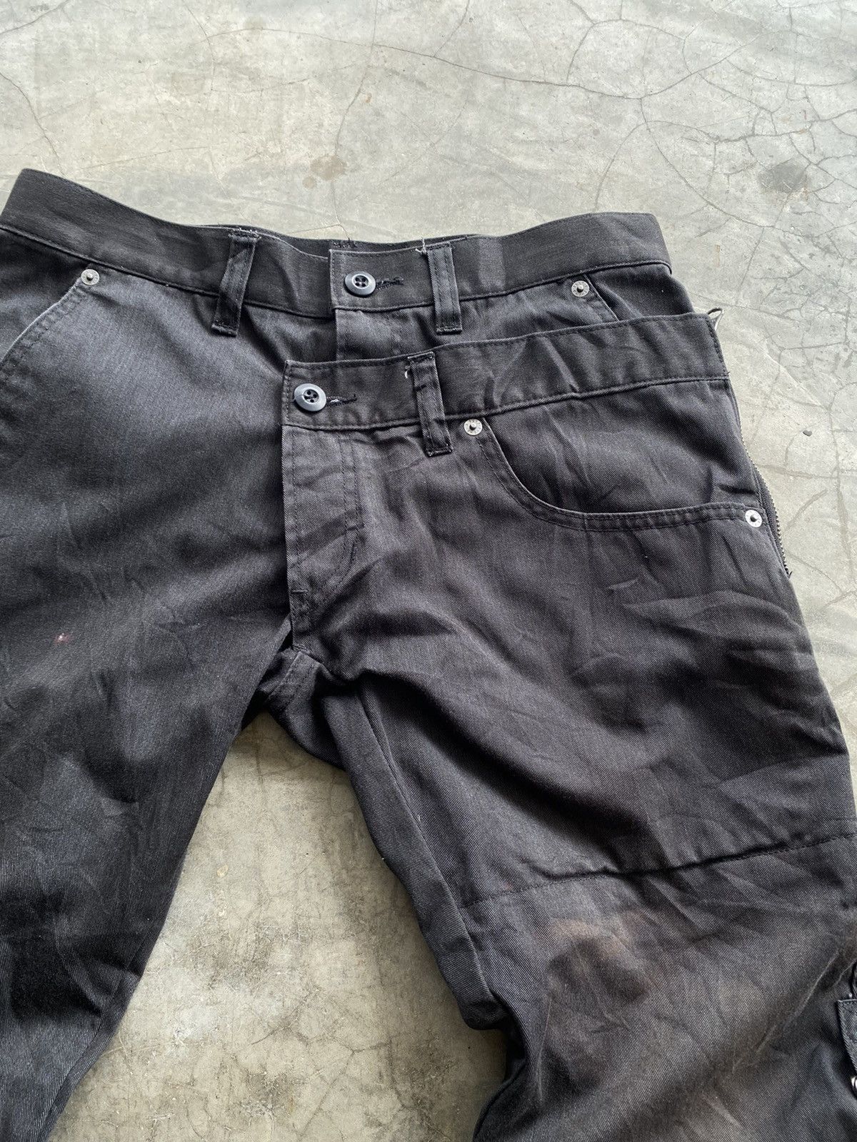 Japanese Brand × PPFM × Vintage Vintage 90s PPFM Fade Black Curvy Crop Pants Size US 30 / EU 46 - 4 Thumbnail