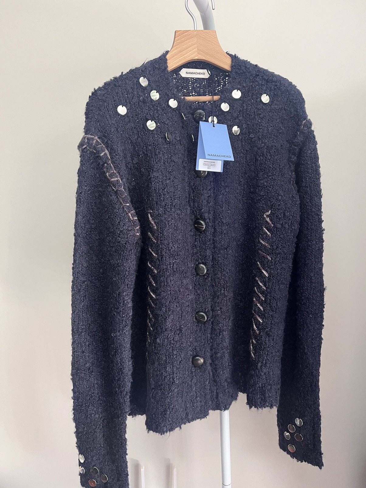 image of Namacheko Hankford Cardigan in Navy, Men's (Size Small)