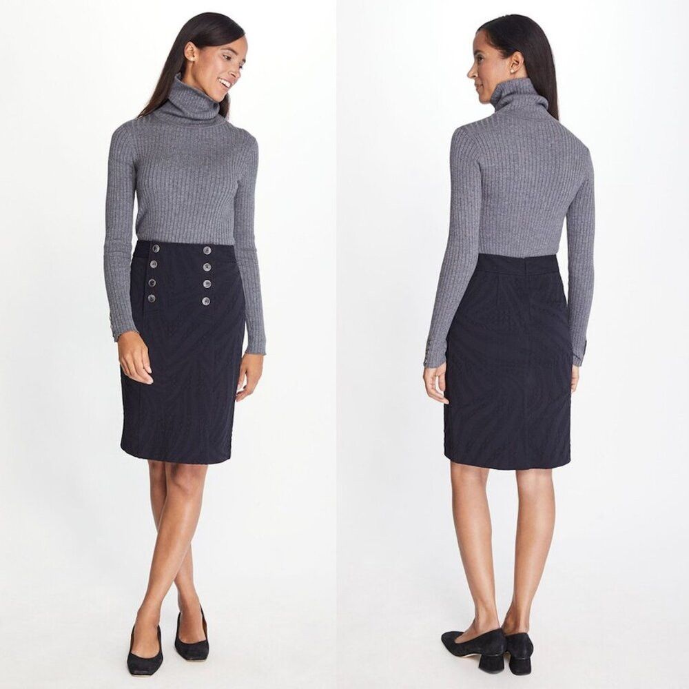 J.McLaughlin NWT New J.Mclaughlin Zebra Jacquard Valerie Black Skirt Siz Size 36" / US 14 / IT 50 - 1 Thumbnail