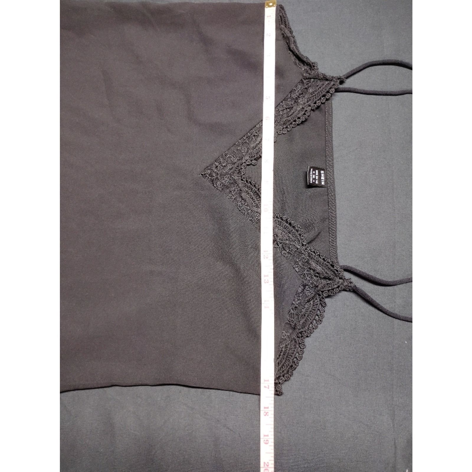 Shein SHEIN Lace Trim Spaghetti Strap Cami - Black Size S / US 4 / IT 40 - 4 Thumbnail
