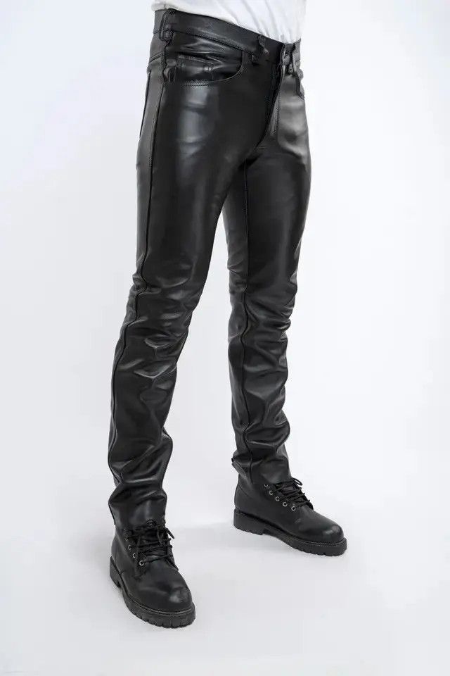 Japanese Brand × Vintage PU Leather Pants Slim Fit Size US 32 / EU 48 - 2 Thumbnail