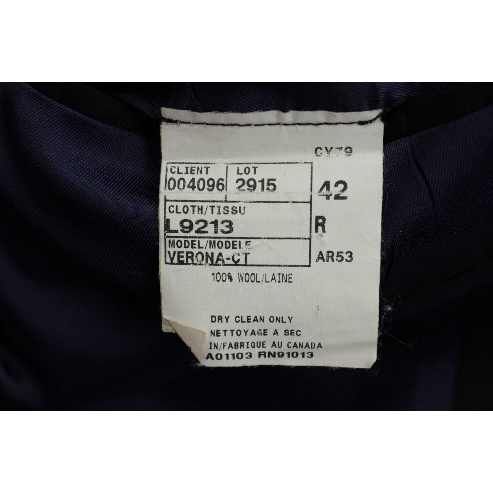Jack Victor Jack Victor Blazer Mens 42R Black Loro Pina 100% wool Size 42R - 8 Thumbnail