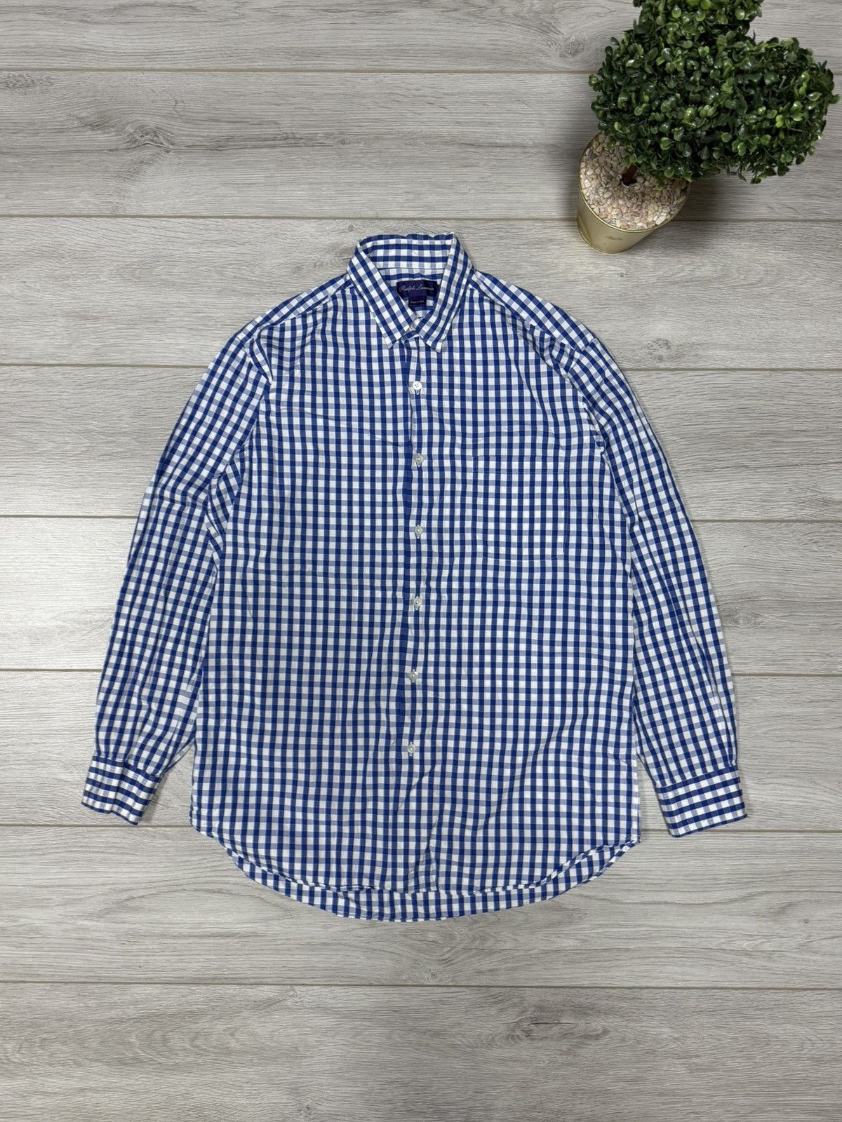 Ralph Lauren Purple Label Ralph Lauren POLO Purple Label shirt check mesh Size US L / EU 52-54 / 3 - 1 Thumbnail