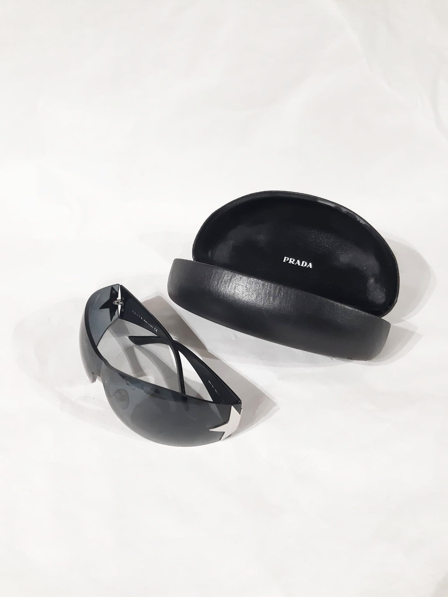 Prada Chrome Star Black Sunglasses Vintage early 2000's Y2K Size ONE SIZE - 7 Thumbnail