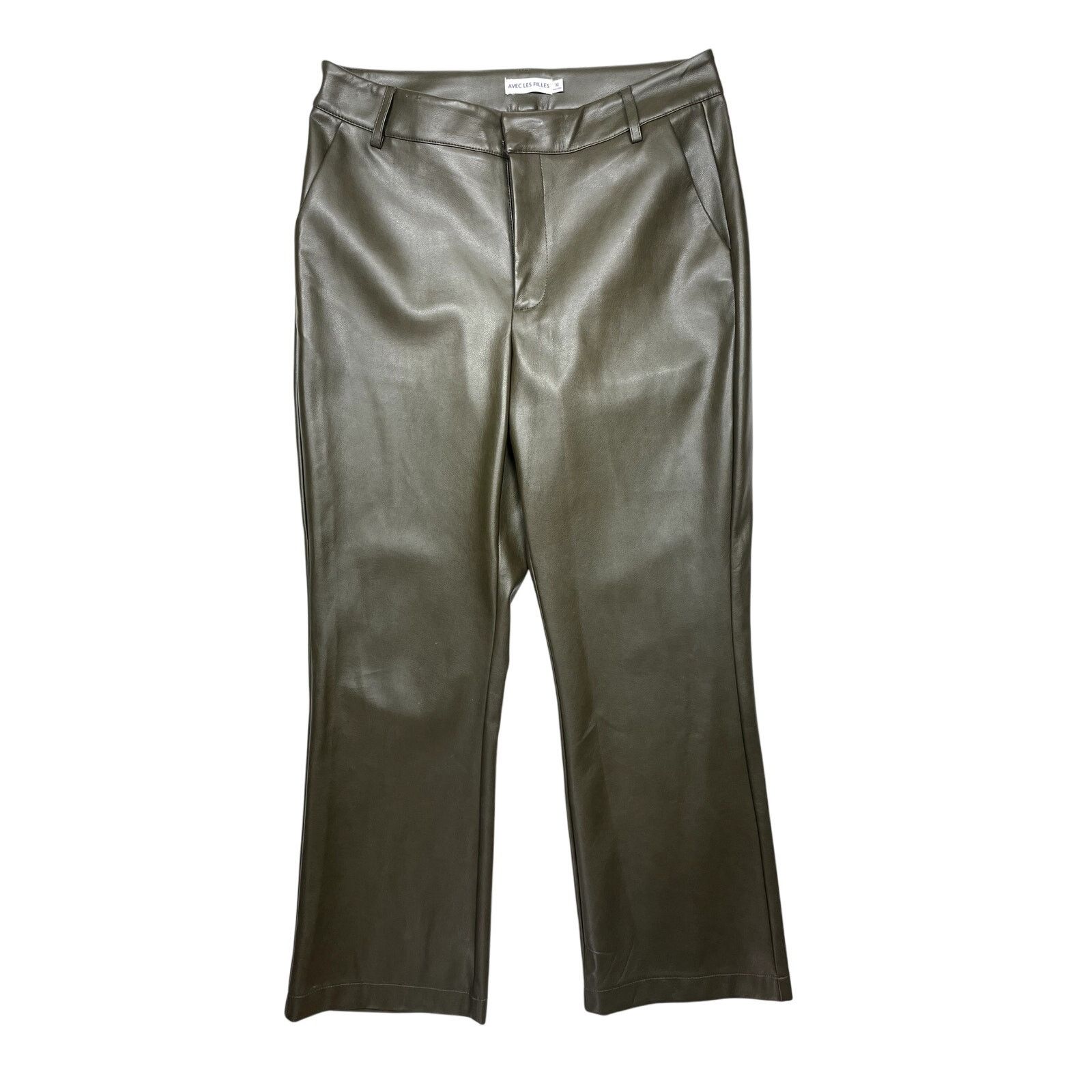Other Avec Les Filles Women’s Medium Faux Leather Cropped Pants Size 30" / US 8 / IT 44 - 1 Thumbnail