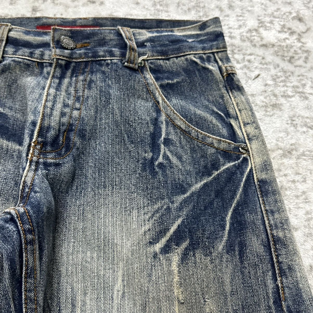 Japanese Brand Euro Eagle Patchwork Distressed Studded Loose Jeans Size US 30 / EU 46 - 6 Thumbnail