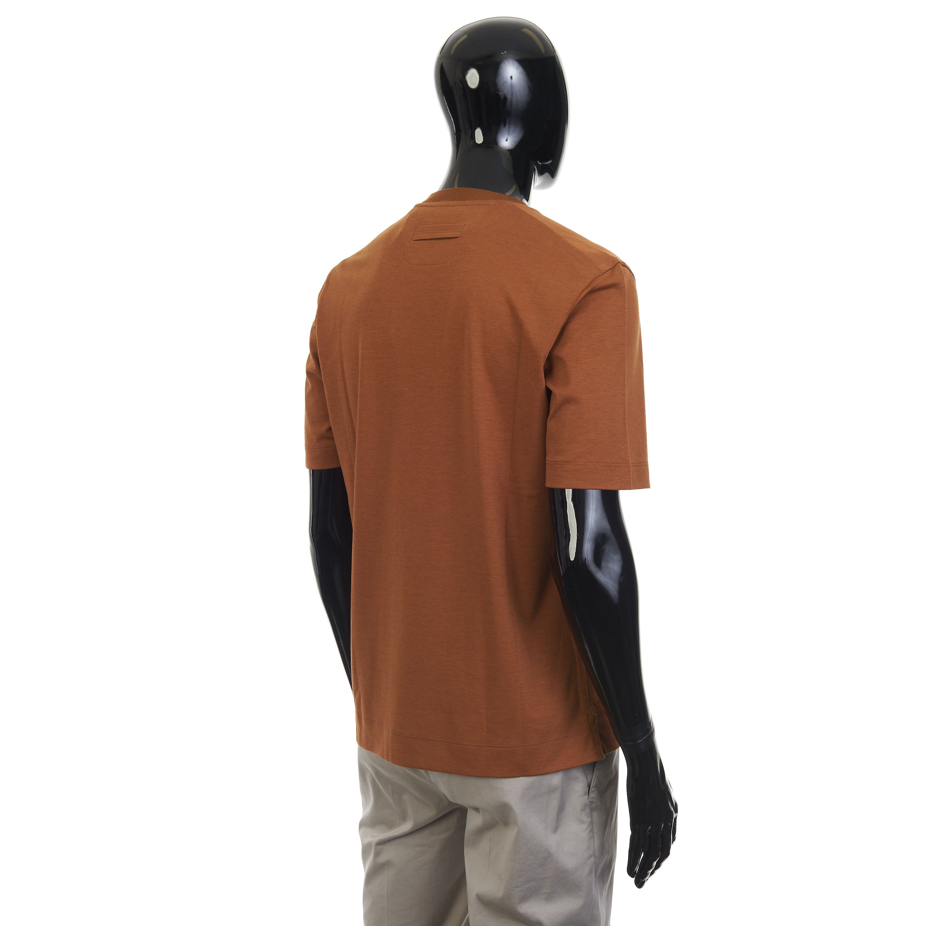 Ermenegildo Zegna Dark Foliage Silk & Cotton Crewneck Tshirt Size 52 Size US L / EU 52-54 / 3 - 6 Thumbnail