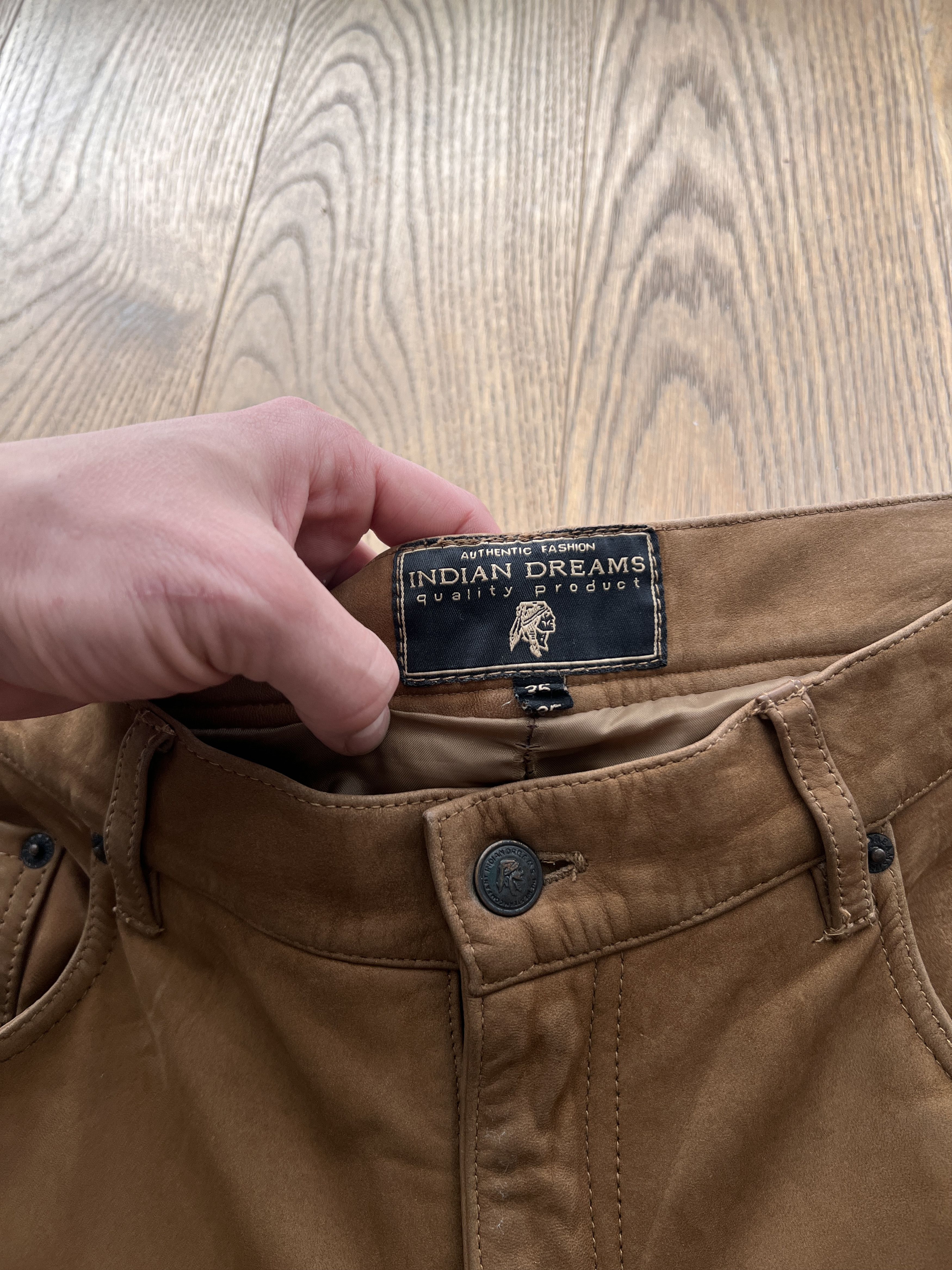 If Six Was Nine Vintage cowboy leather boot cut pants flared y2k opium rare Size US 33 - 10 Thumbnail