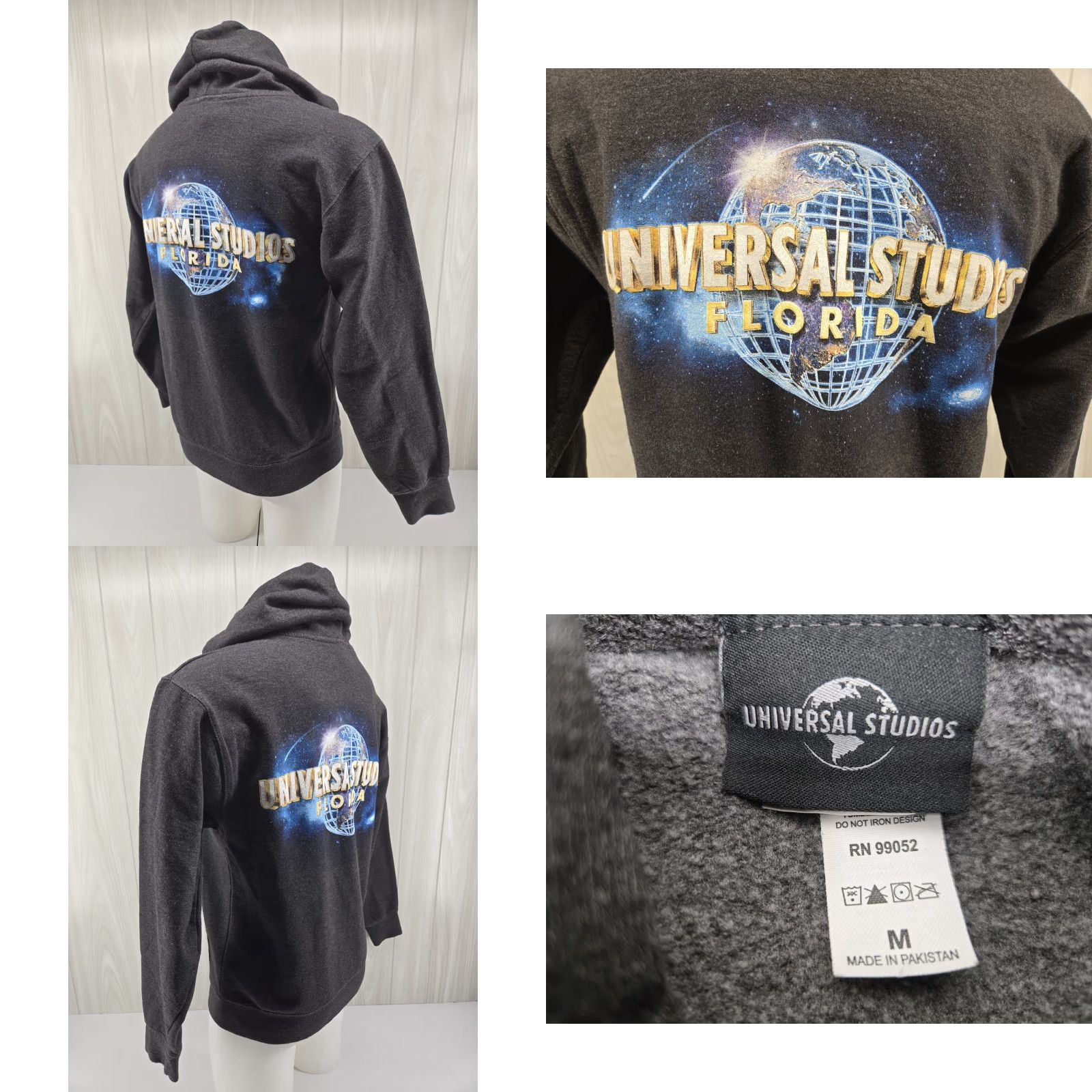 Vintage VINTAGE Universal Studios Florida Gray Mens MEDIUM Zip Logo Hoodie Jacket Sweatshirt Size US M / EU 48-50 / 2 - 8 Thumbnail