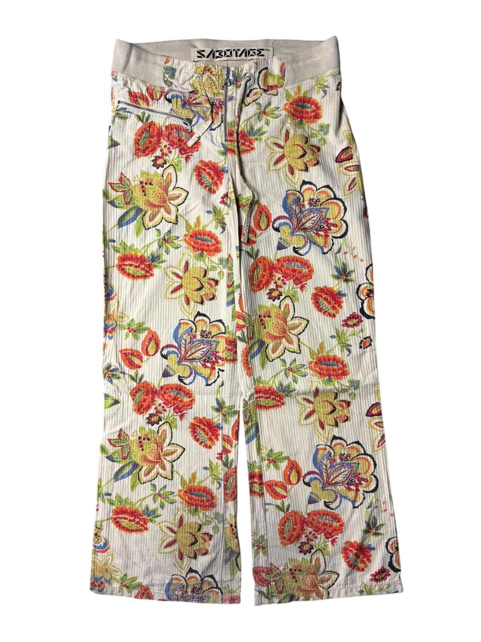 Other RARE 1990s Sabotage Espionage Budhisattava Floral Pants Size 28" / US 6 / IT 42 - 1 Thumbnail