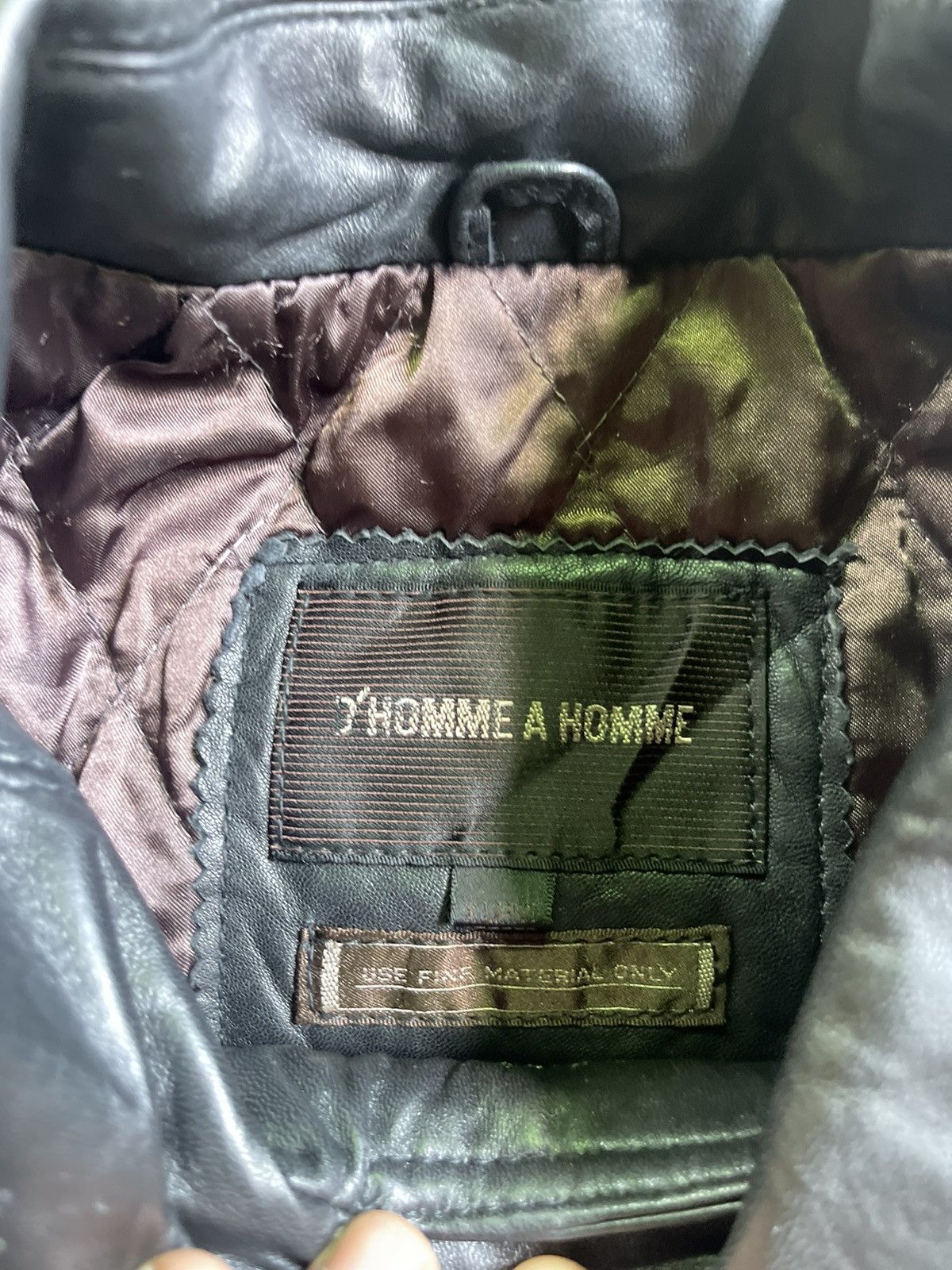 Issey Miyake Japanese Vintage D’Homme A Homme Leather Jacket Size US L / EU 52-54 / 3 - 3 Thumbnail