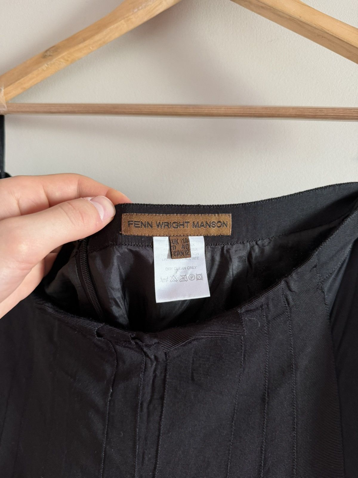 Vintage Silk Asymmetric Panel Skirt Black Size 32" / US 10 / IT 46 - 2 Thumbnail