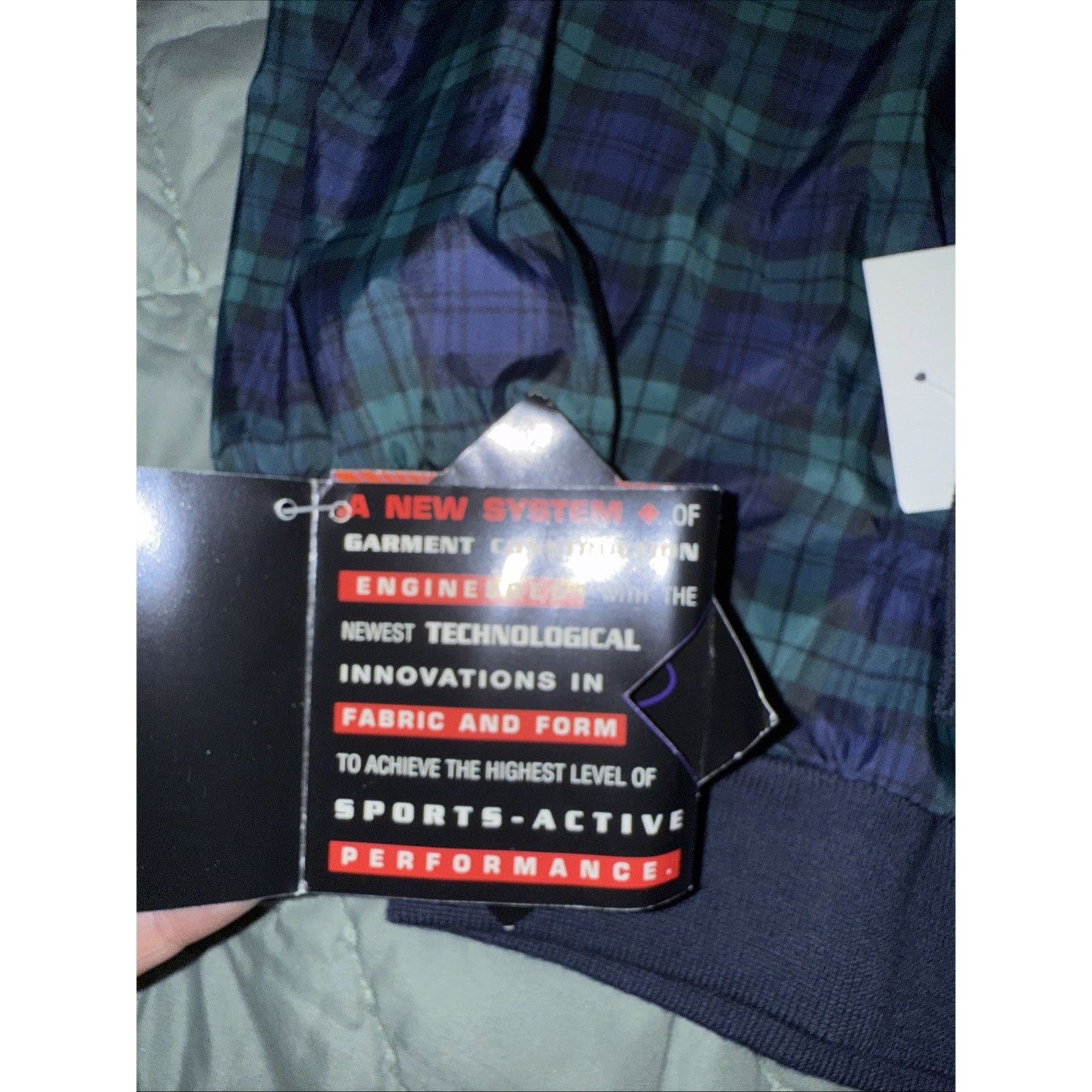 Wilson Wilson Tech Navy/Green Plaid Golf Pullover Size L NWT Size US L / EU 52-54 / 3 - 11 Thumbnail