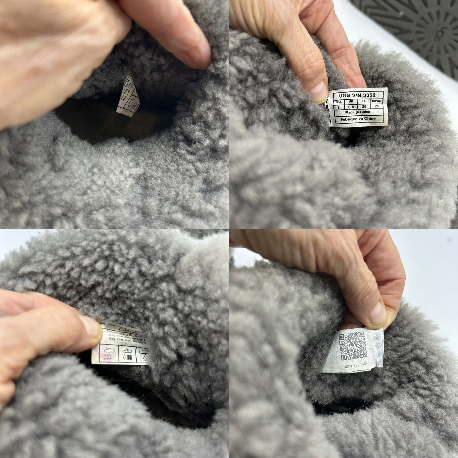 Ugg UGG Bailey Button Mini II Boots Womans 8 M Grey Sheepskin Winter Slip On SN 3352 Size US 8 / IT 38 - 8 Thumbnail