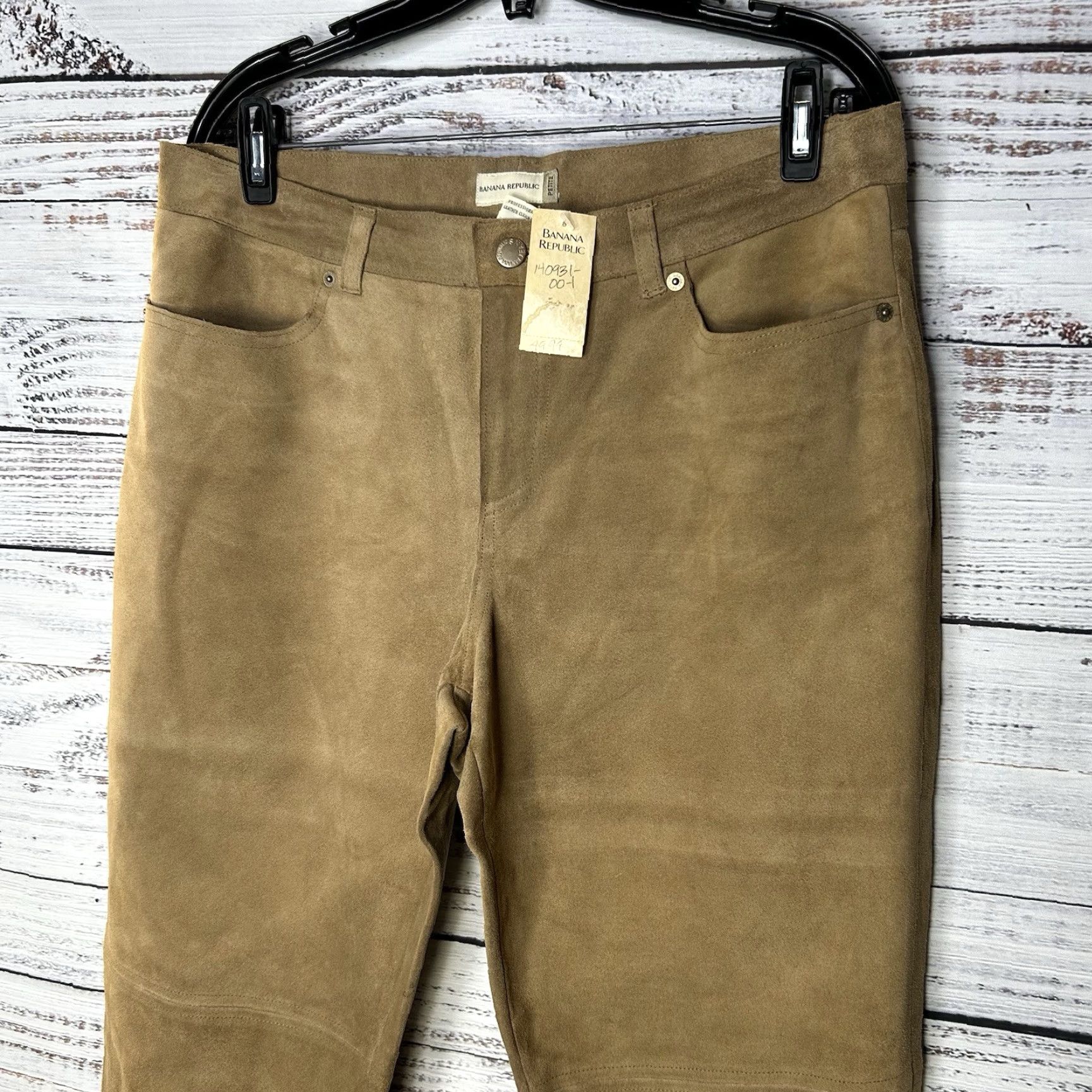 Banana Republic VINTAGE Banana Republic Genuine Leather Suede Pants Women’s Size 14 Petite Size 36" / US 14 / IT 50 - 4 Thumbnail