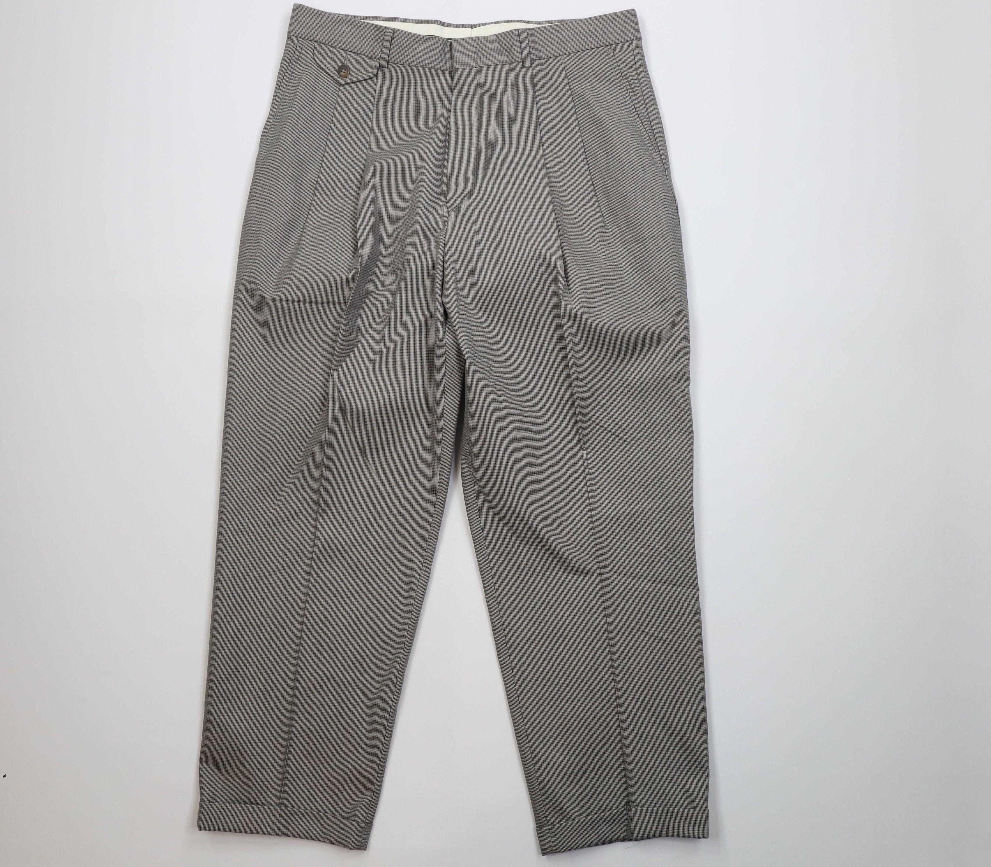 Eddie Bauer Vintage 90s Eddie Bauer Wide Leg Chino Pants Houndstooth USA Size US 36 / EU 52 - 1 Thumbnail