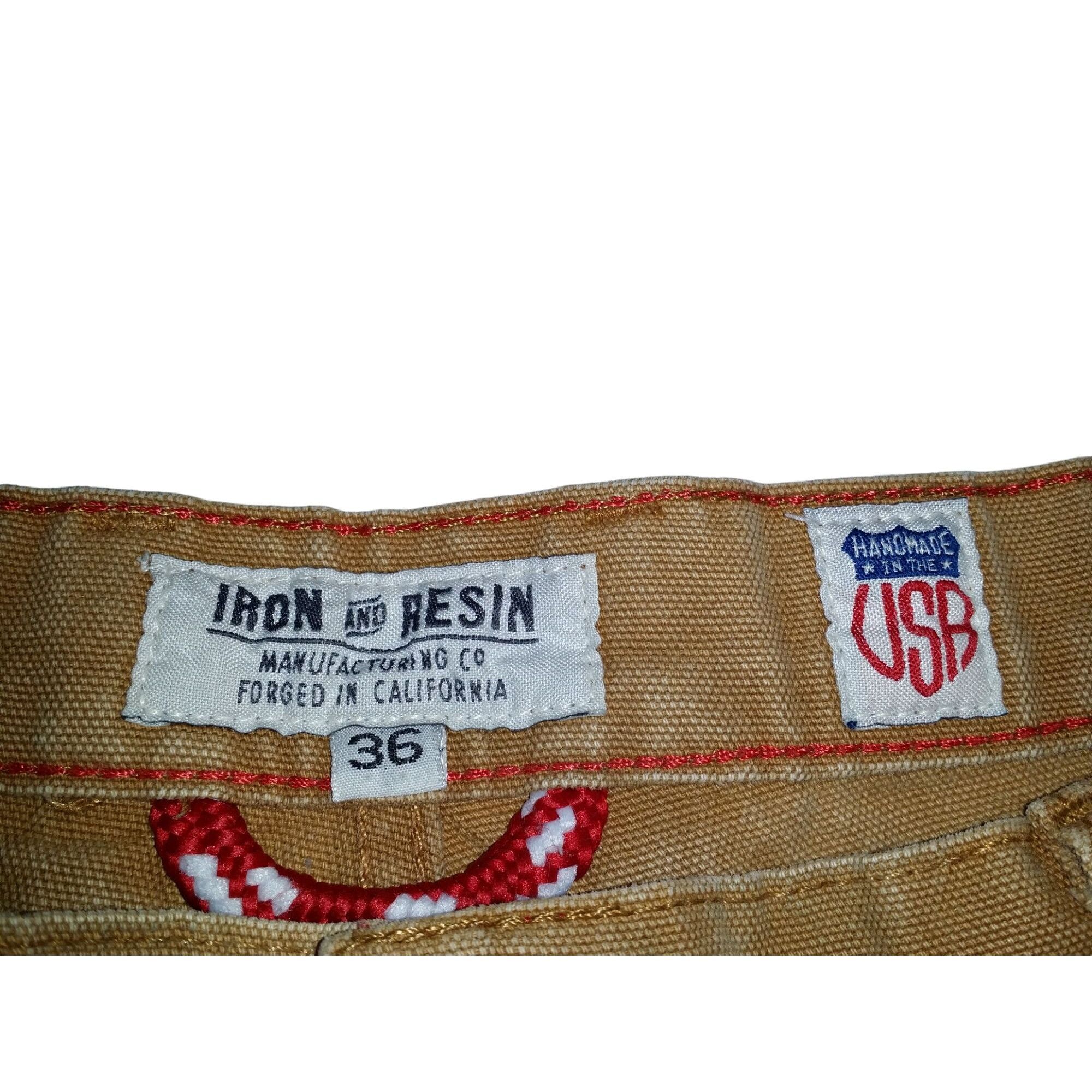Iron & Resin Iron And Resin Pants Men Sz 36 Khaki Raw Hem Made In USA Wor Size US 36 / EU 52 - 6 Thumbnail