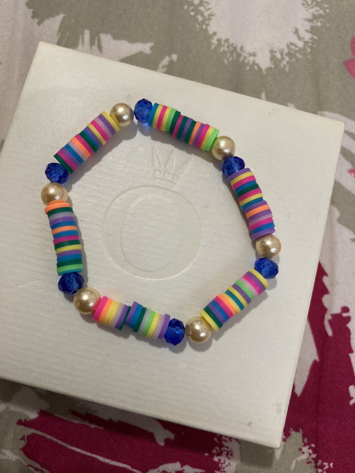 Other Polymer colourful beaded and faux pearl bracelet Size ONE SIZE - 2 Thumbnail