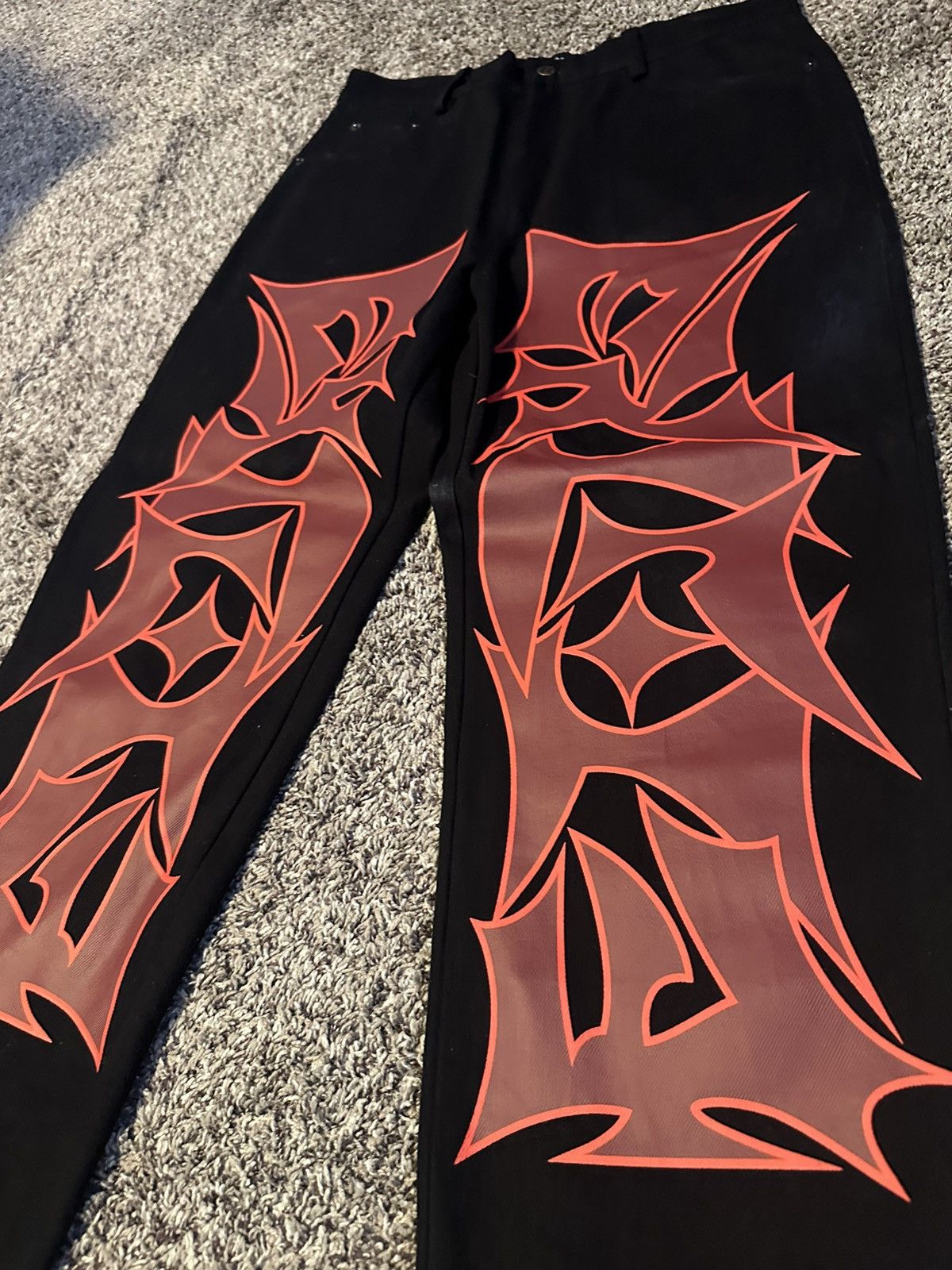 Other Explote Jeans Red Black Men Size L Size US 33 - 3 Thumbnail