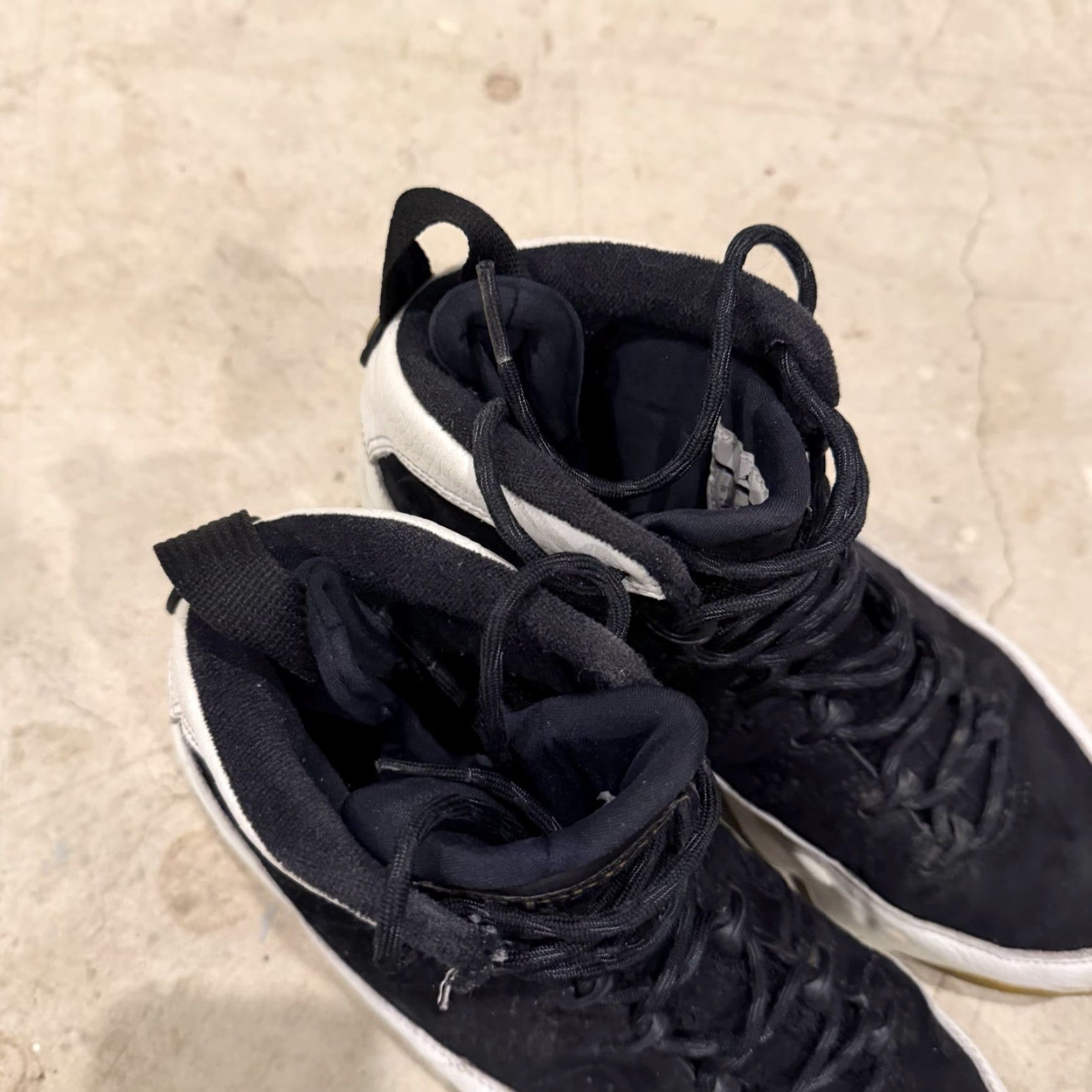Jordan Brand Air Jordan 9 Retro City of Flight Mens Size 8 Black White Gold DISTRESS Sneaker City of Flight Jordan 9 Retro Mens Size ONE SIZE - 3 Thumbnail