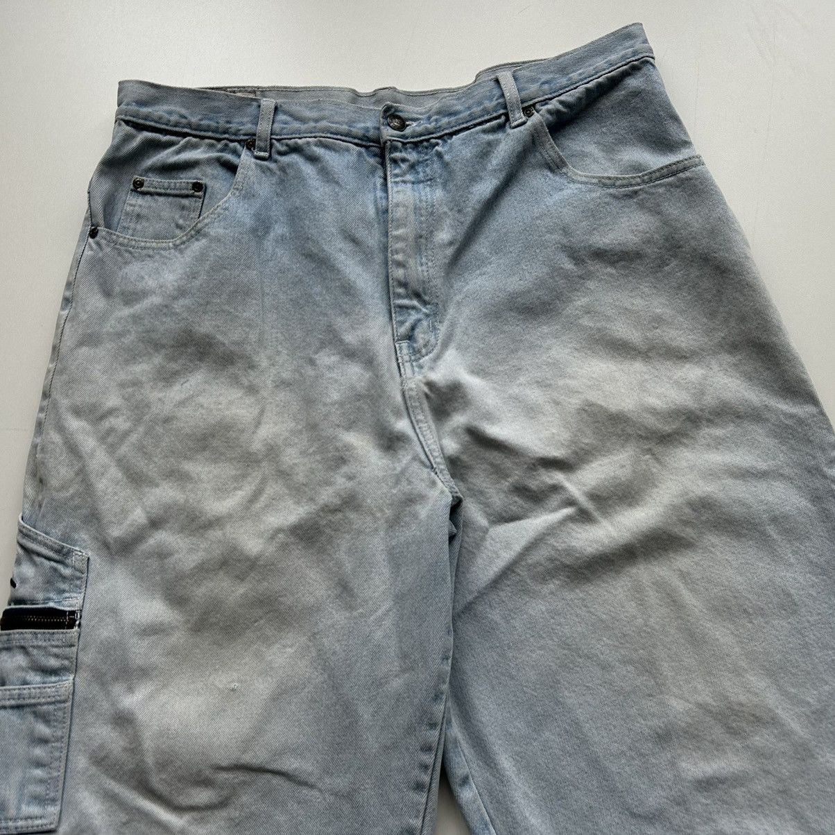 Vintage Crazy Vintage Y2K Baggy Blue Denim Embroidered Jorts Size 36 Size US 36 / EU 52 - 4 Thumbnail