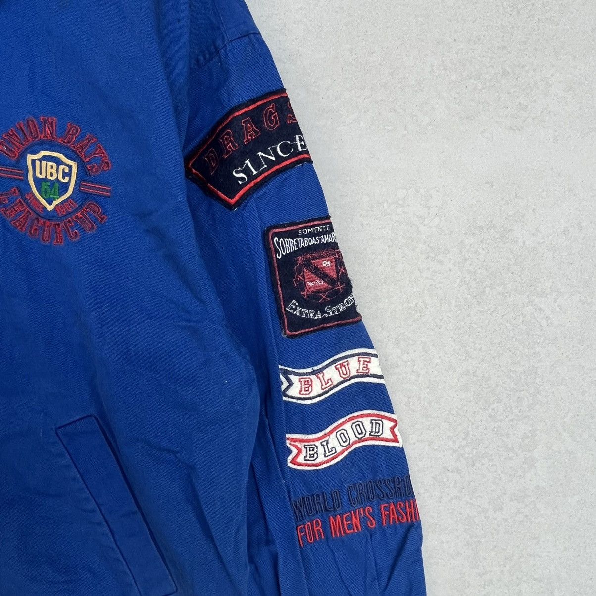 Other Vintage 90s Equatorial Island Zip Up Jacket Blue Colour Size US L / EU 52-54 / 3 - 5 Thumbnail