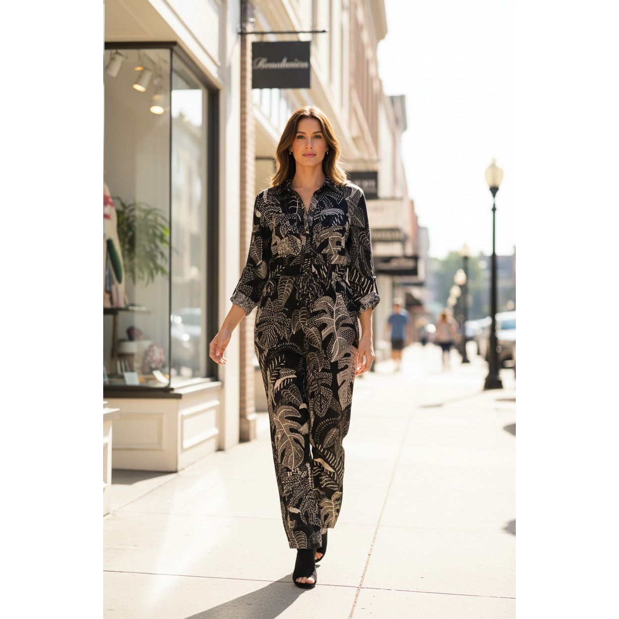 Anthropologie × Farm Rio New Tropical Print Jumpsuit Coverall Elastic Waist Small Size 28" / US 6 / IT 42 - 1 Thumbnail