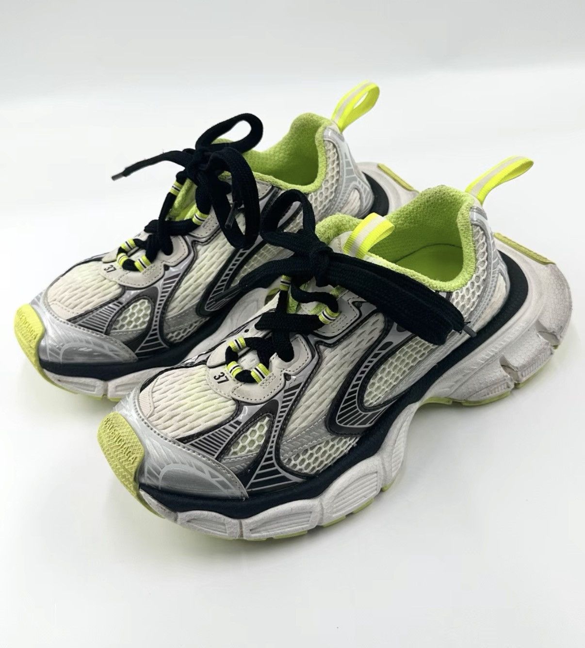 Balenciaga Balenciaga 3XL Grey Green Distressed Dad Sneakers K12 Size US 7 / EU 40 - 1 Thumbnail